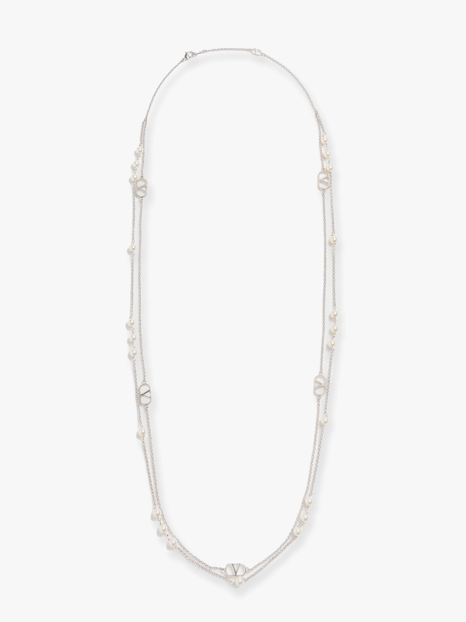 Valentino Garavani Men Metal Necklace With Silver Finishes VALENTINO GARAVANI