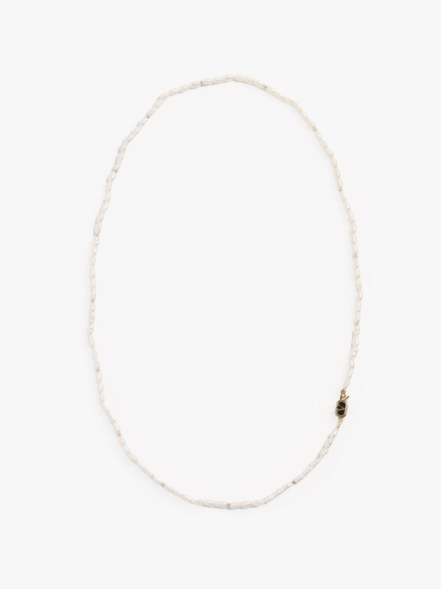 Valentino Garavani Men Metal Necklace With Pearls VALENTINO GARAVANI