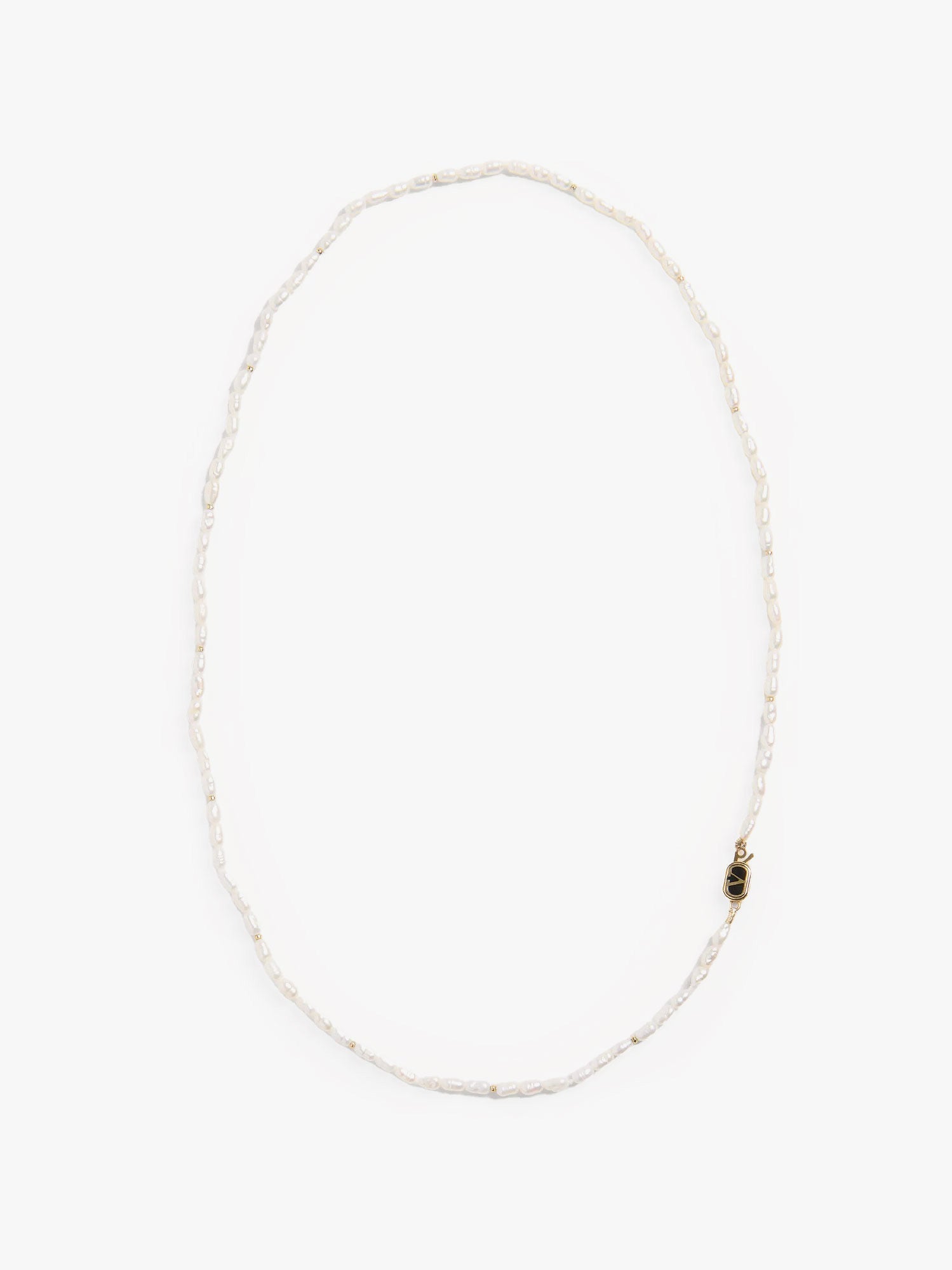 Valentino Garavani Men Metal Necklace With Pearls VALENTINO GARAVANI