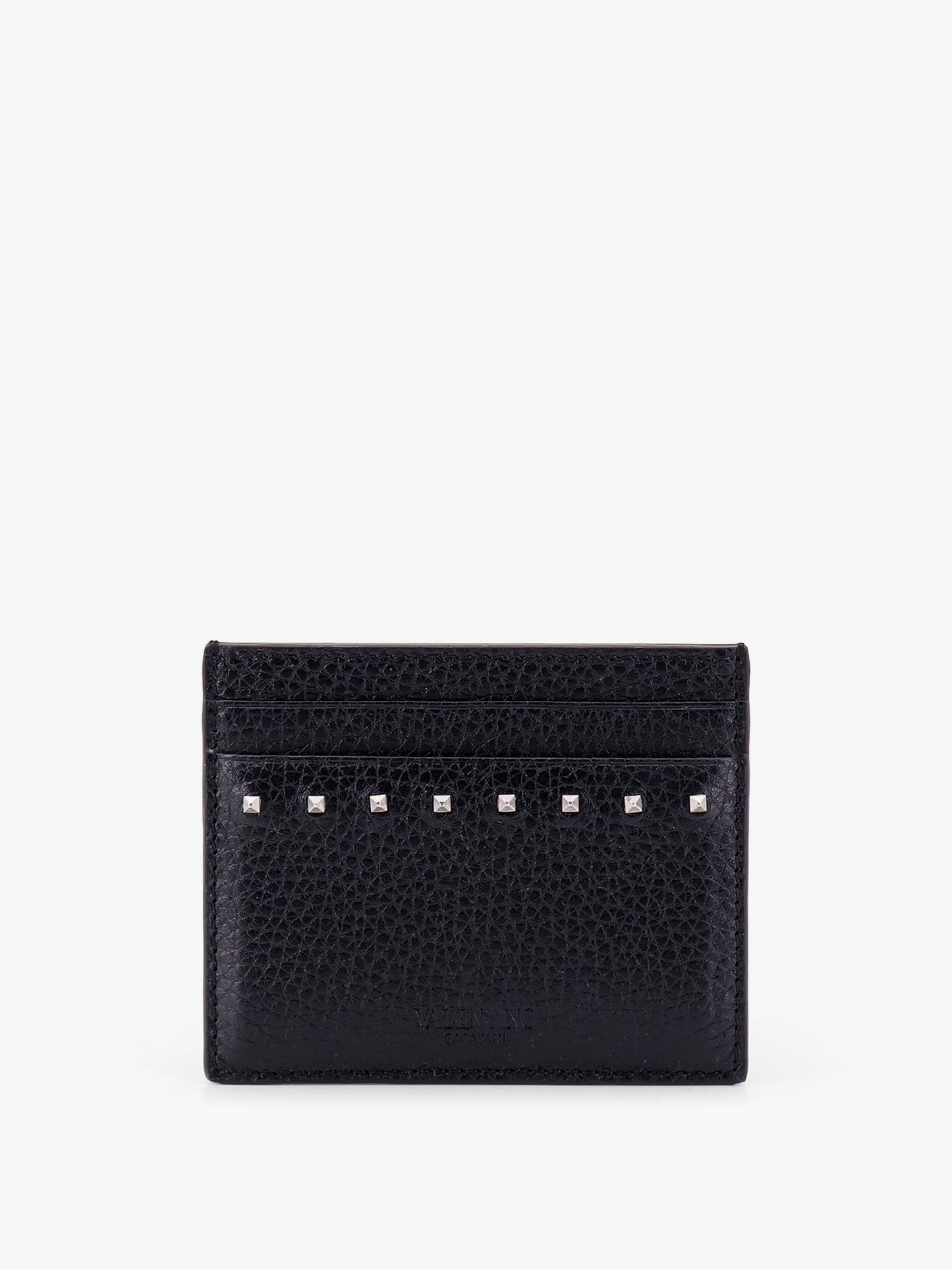 Valentino Garavani Men Leather Card Holder With Stud Detail VALENTINO GARAVANI