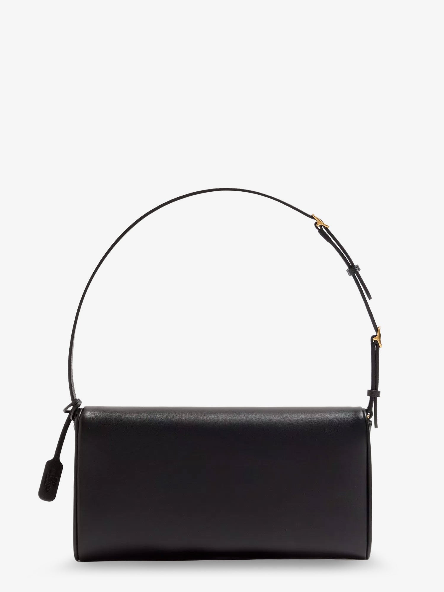 Valentino Garavani Women Devain Leather Shoulder Bag With Metal Vlogo Signature VALENTINO GARAVANI