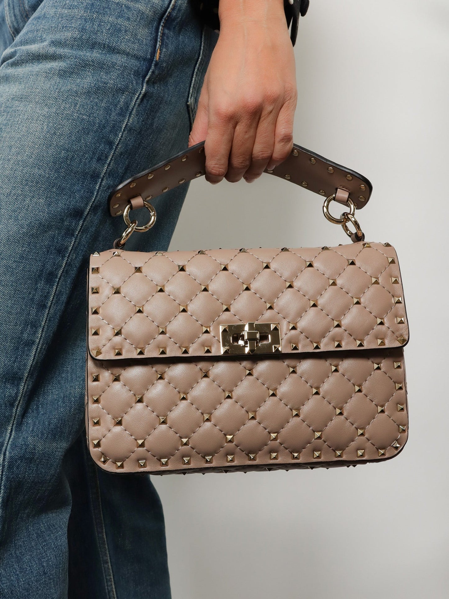 Valentino Garavani Women Rockstud Spike Leather Crossbody Bag With Iconic All-Over Studs VALENTINO GARAVANI