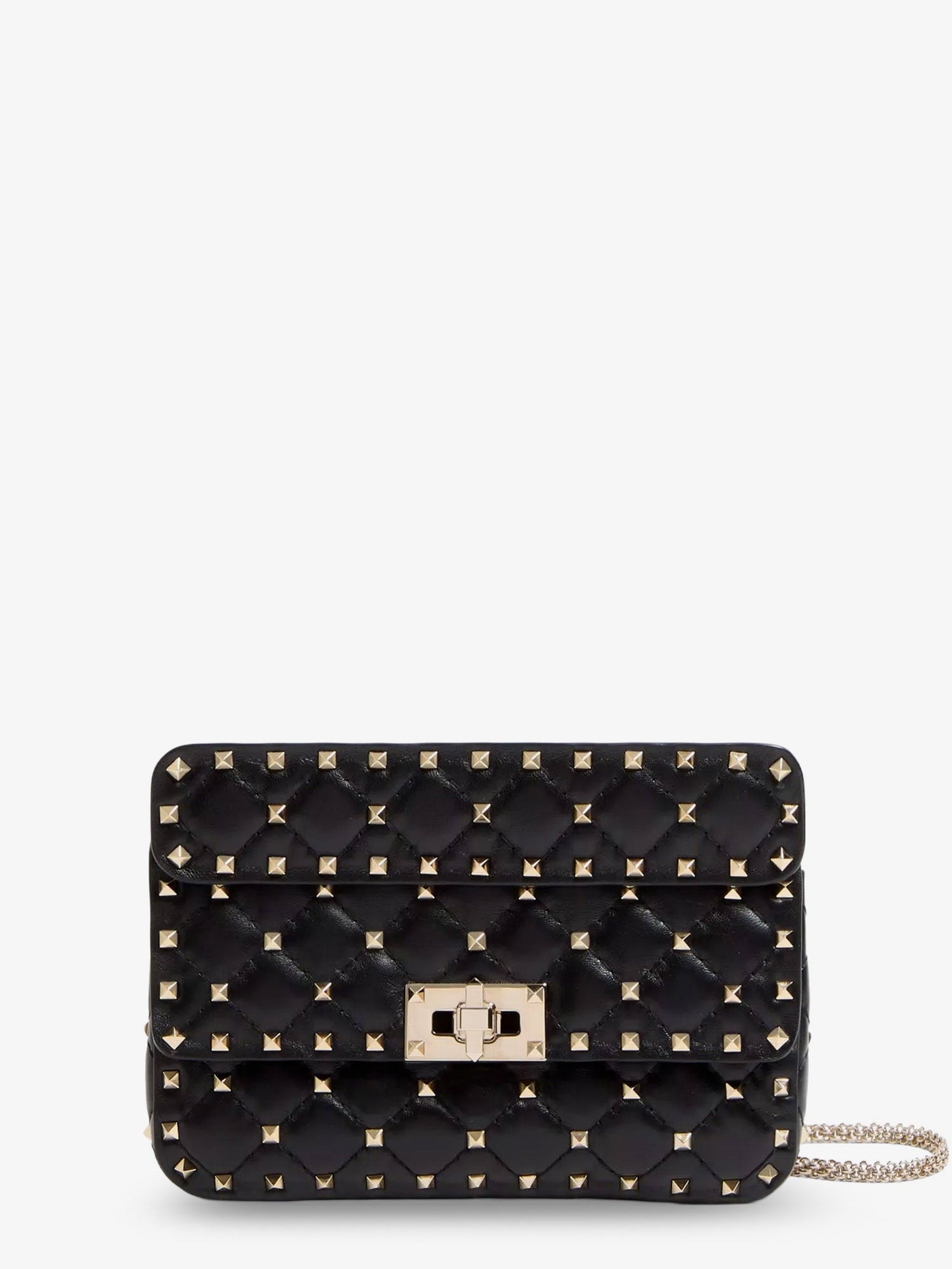 Valentino Garavani Women Rockstud Spike Leather Shoulder Bag With Iconic All-Over Studs VALENTINO GARAVANI