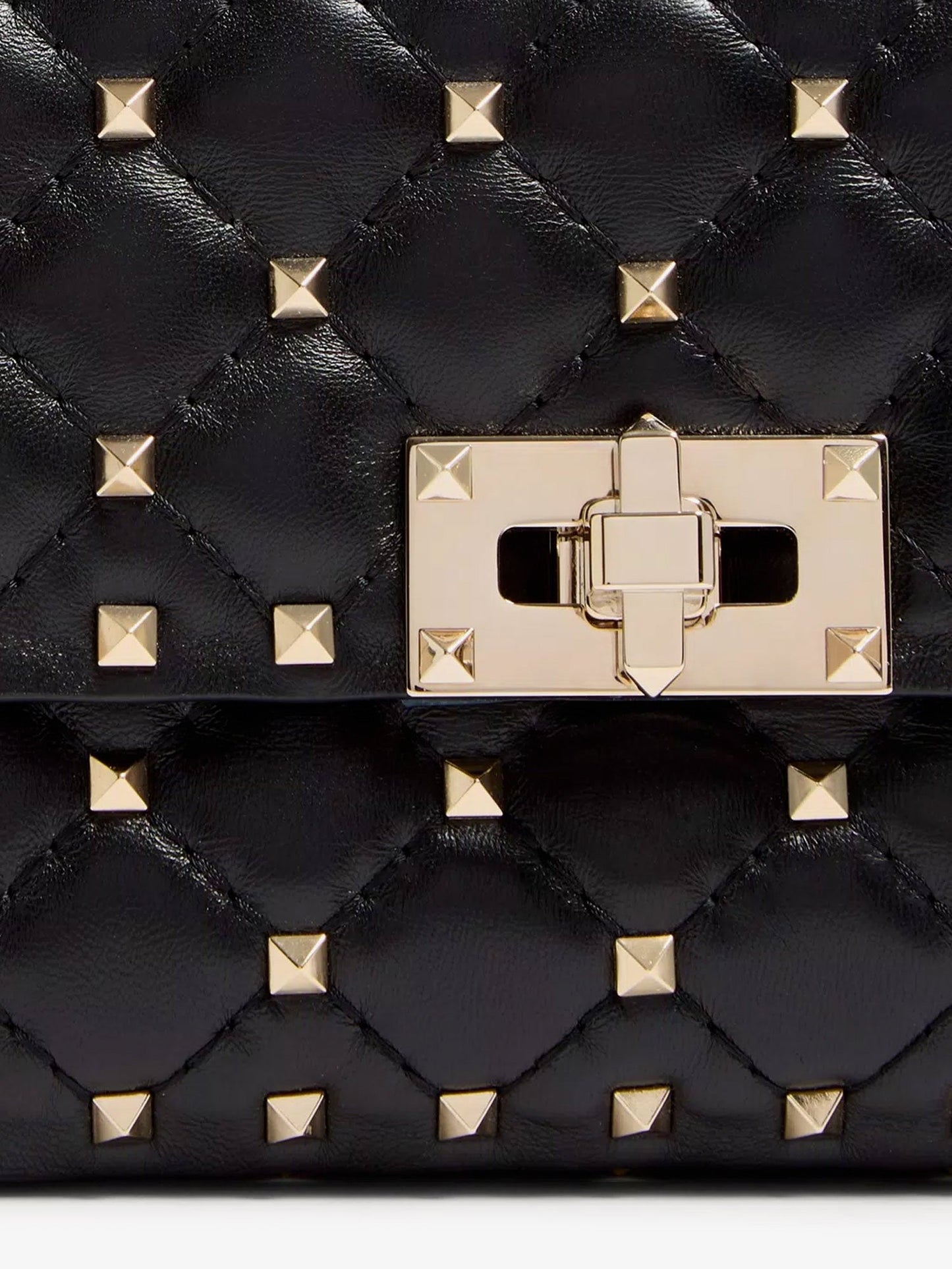Valentino Garavani Women Rockstud Spike Leather Shoulder Bag With Iconic All-Over Studs VALENTINO GARAVANI