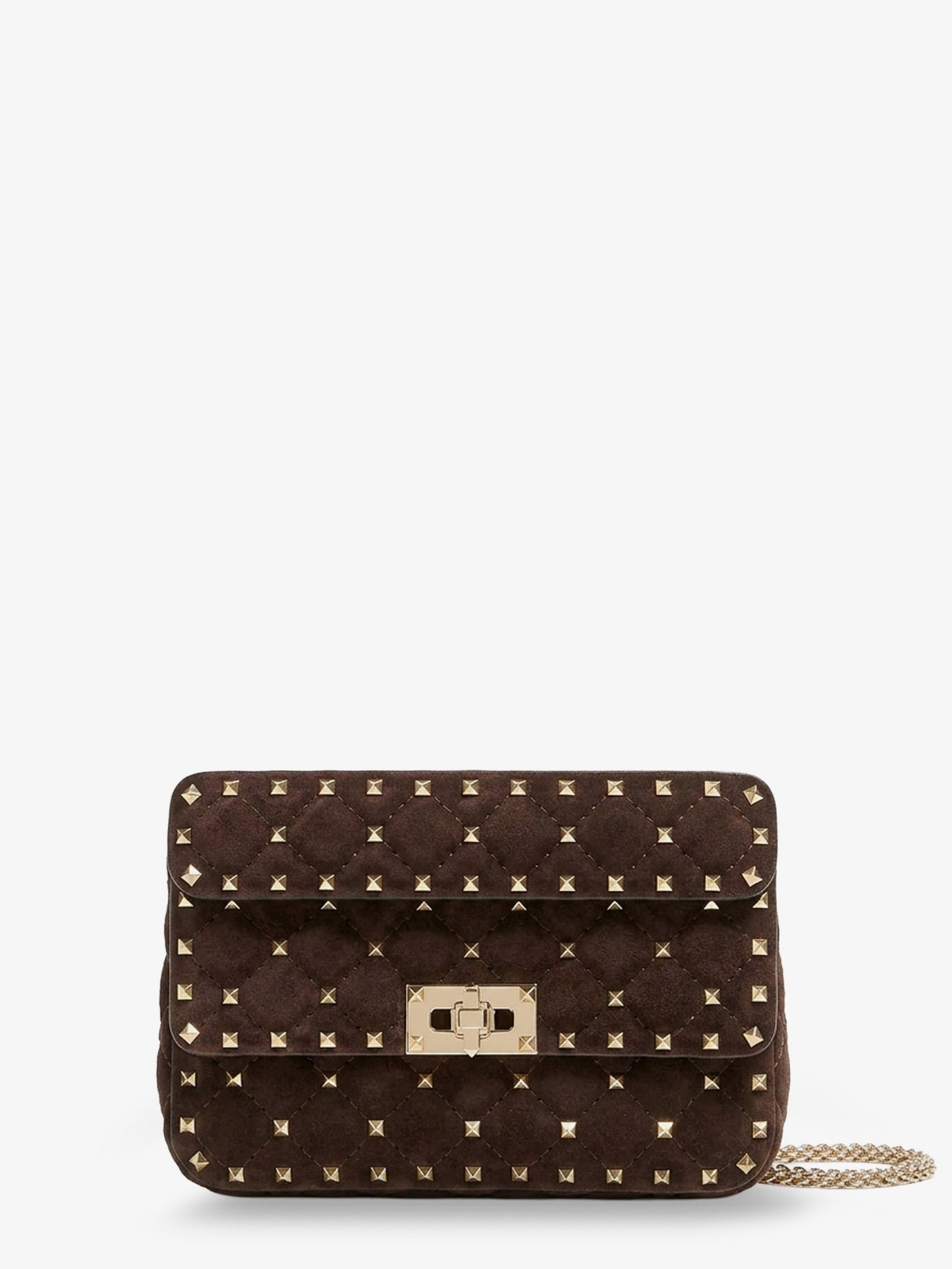 Valentino Garavani Women Rockstud Spike Suede Crossbody Bag With All-Over Studs VALENTINO GARAVANI