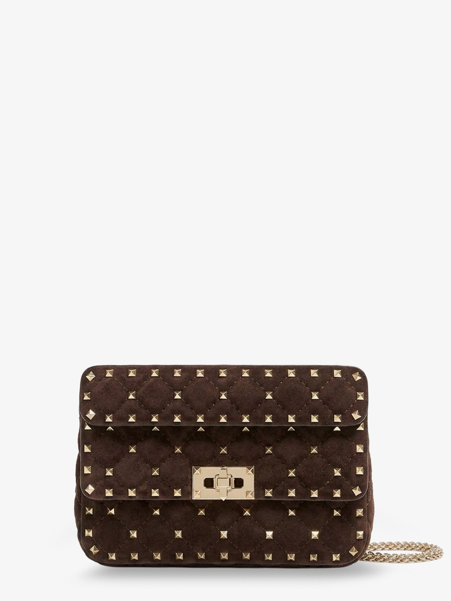 Valentino Garavani Women Rockstud Spike Suede Crossbody Bag With All-Over Studs VALENTINO GARAVANI