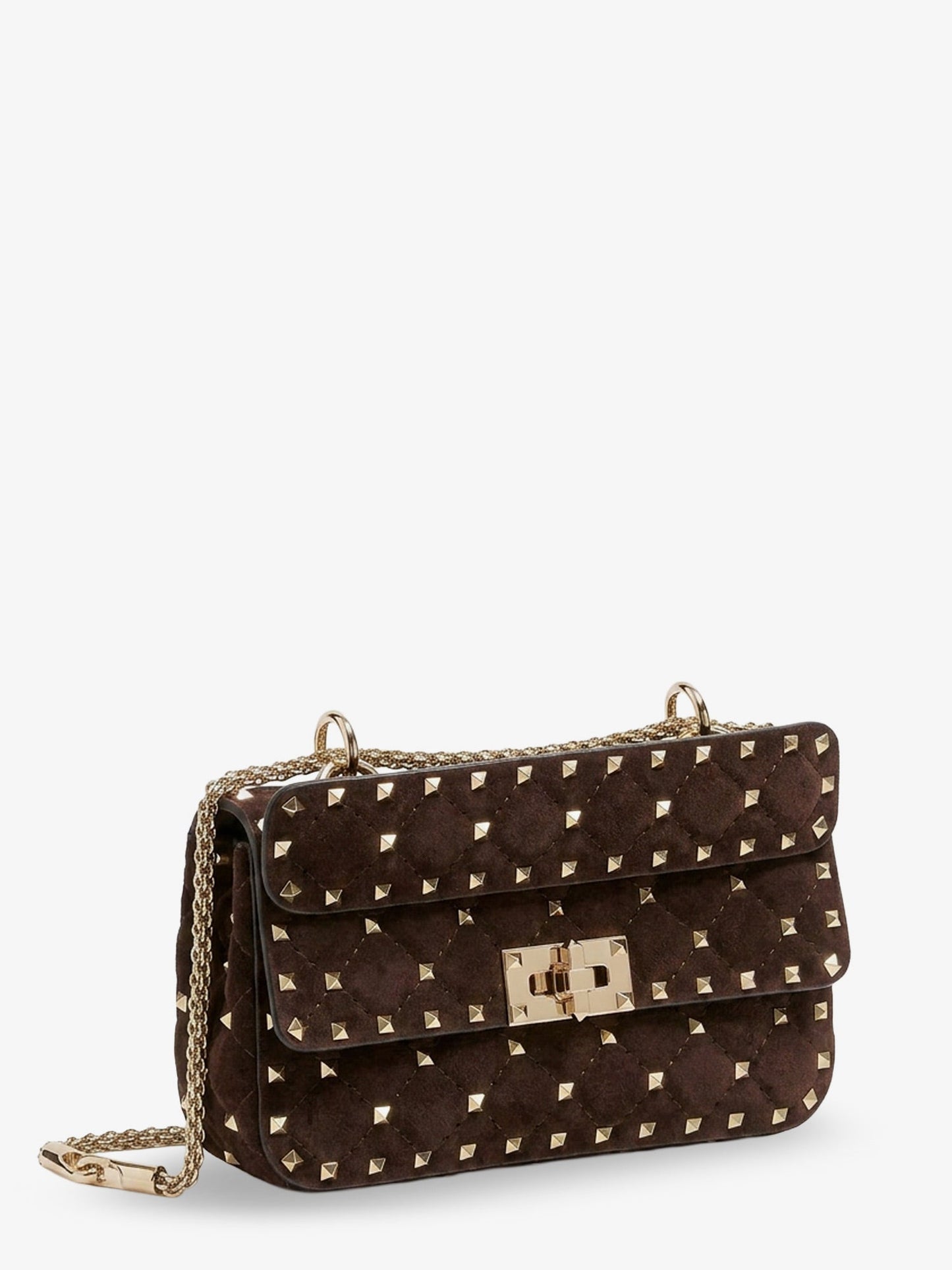 Valentino Garavani Women Rockstud Spike Suede Crossbody Bag With All-Over Studs VALENTINO GARAVANI