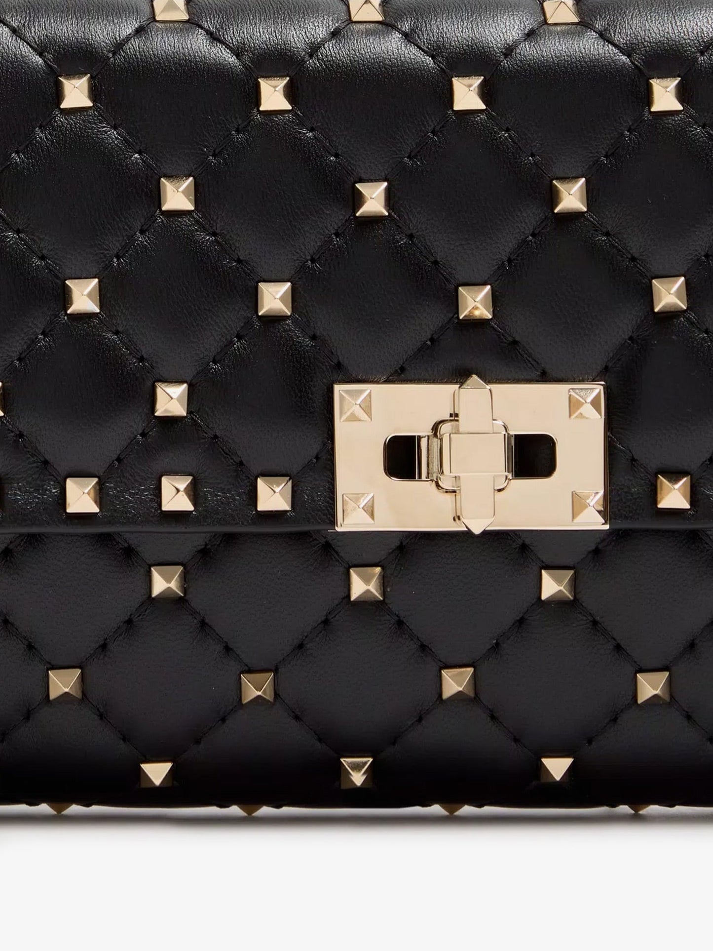 Valentino Garavani Women Rockstud Spike Leather Shoulder Bag With Iconic All-Over Studs VALENTINO GARAVANI