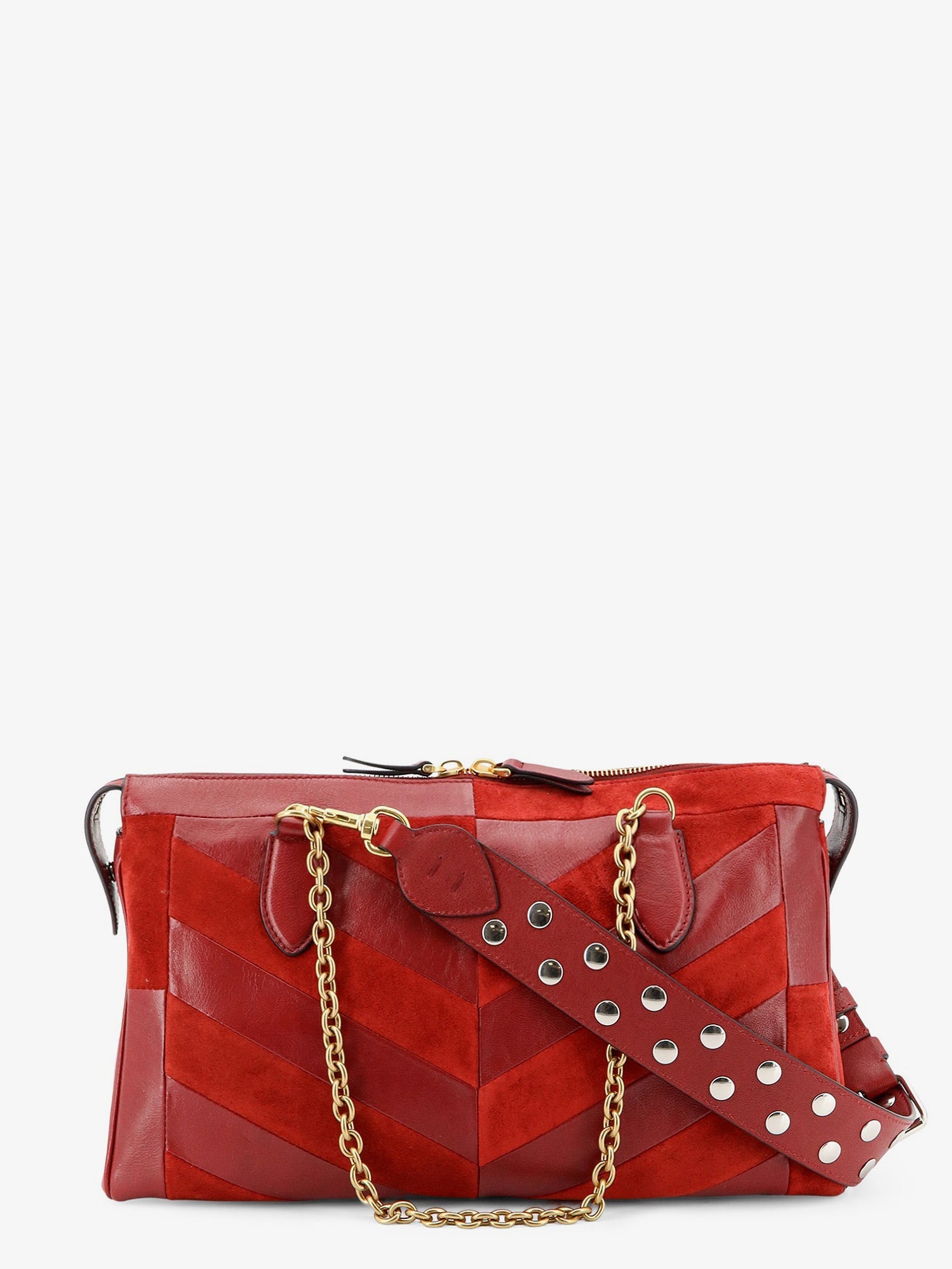Valentino Garavani Women Panthea Suede And Leather Crossbody Bag VALENTINO GARAVANI