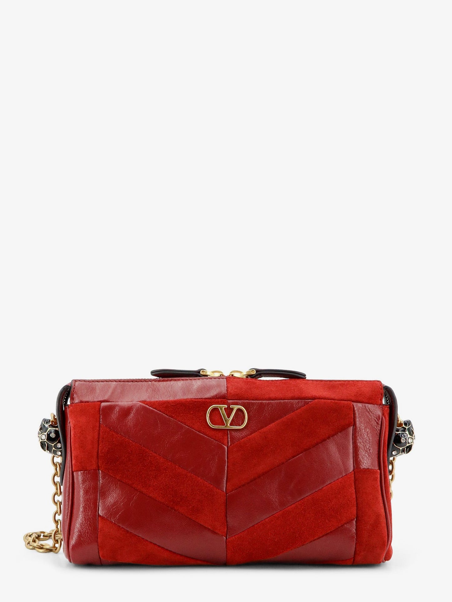 Valentino Garavani Women Panthea Suede And Leather Crossbody Bag VALENTINO GARAVANI