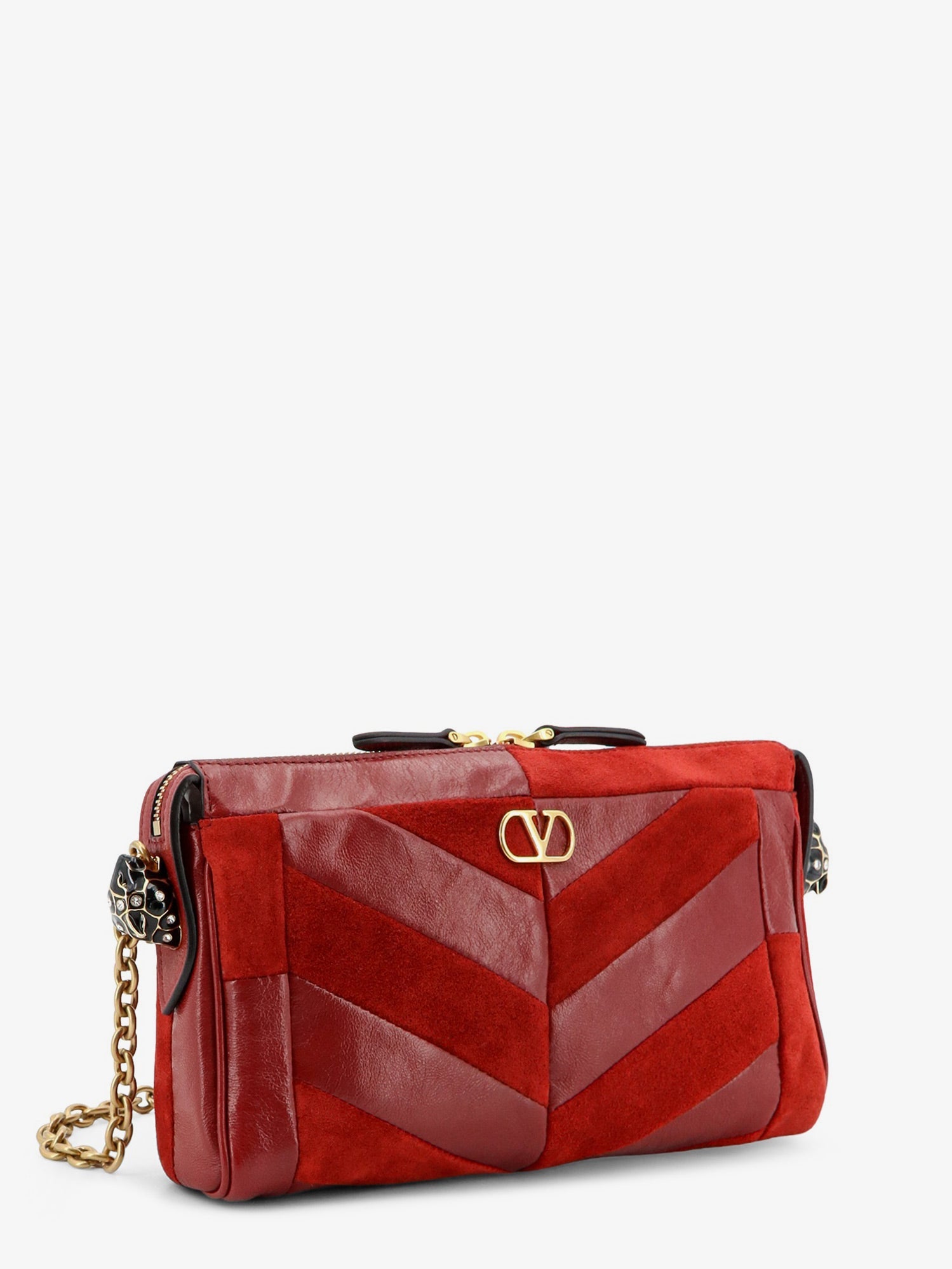 Valentino Garavani Women Panthea Suede And Leather Crossbody Bag VALENTINO GARAVANI
