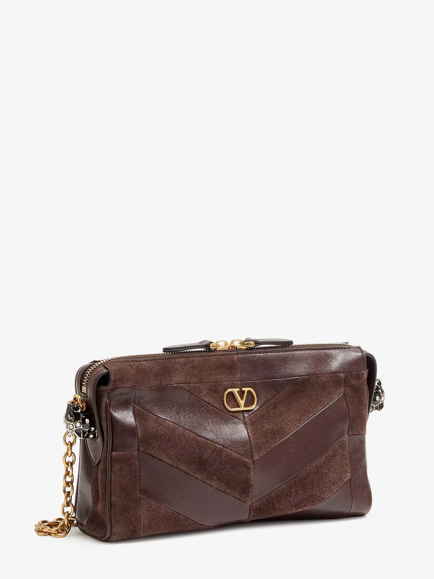 Valentino Garavani Women Panthea Suede And Leather Crossbody Bag VALENTINO GARAVANI