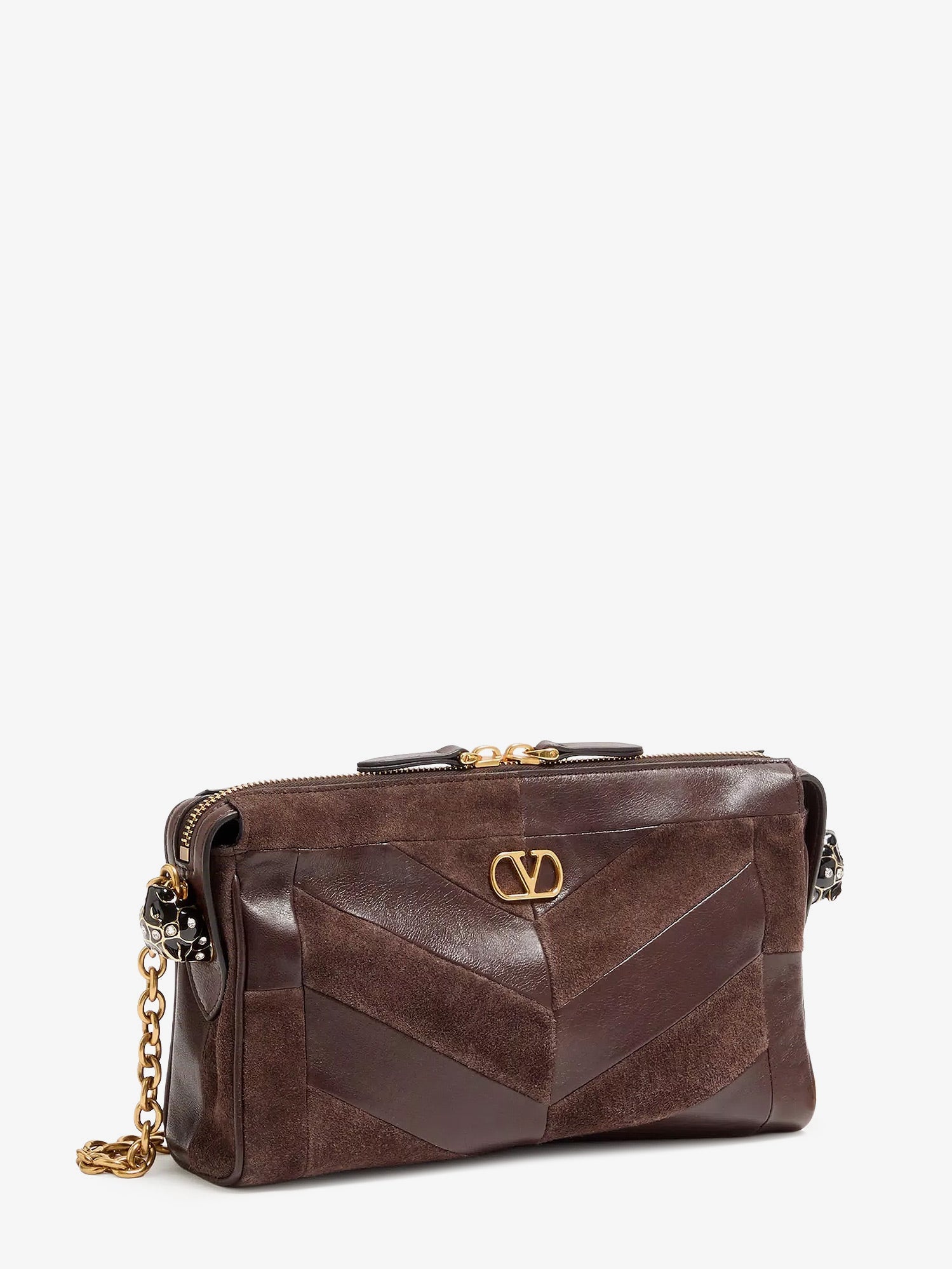 Valentino Garavani Women Panthea Suede And Leather Crossbody Bag VALENTINO GARAVANI