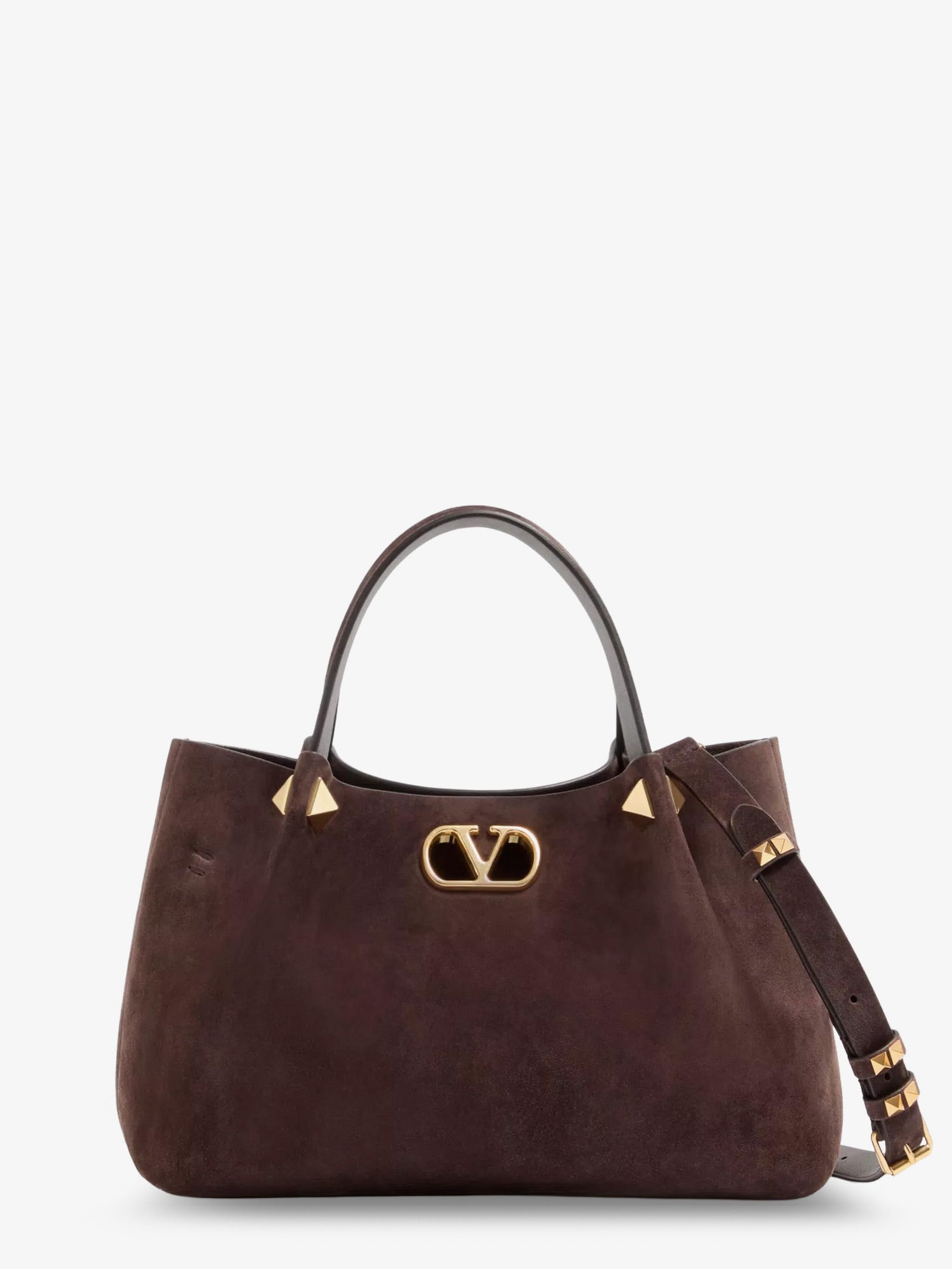 Valentino Garavani Women Suede Handbag With Metal Vlogo VALENTINO GARAVANI