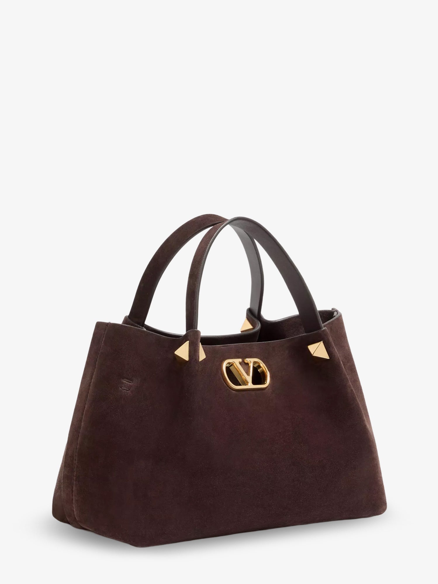 Valentino Garavani Women Suede Handbag With Metal Vlogo VALENTINO GARAVANI