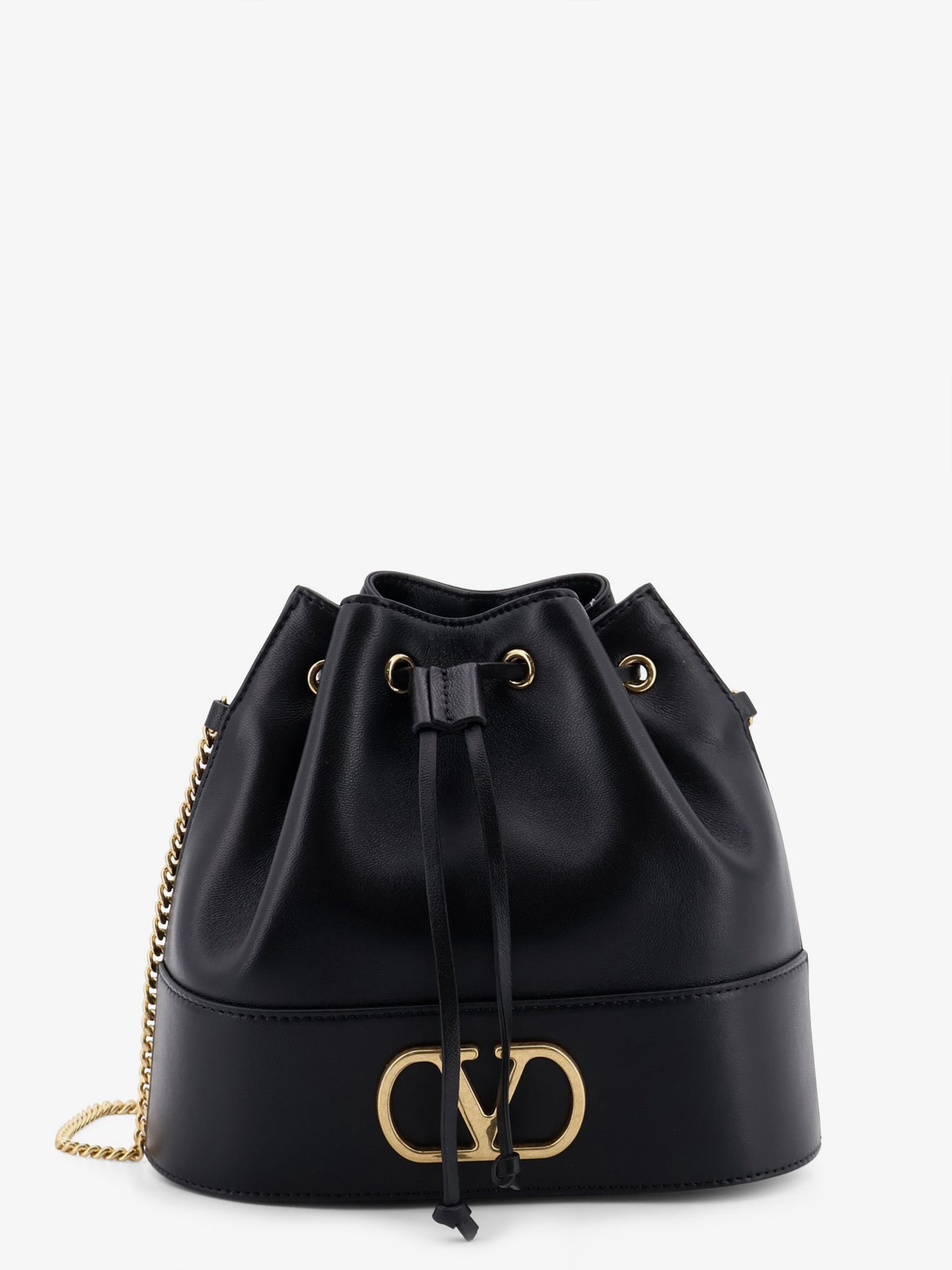 Valentino Garavani Women Vlogo Signature Leather Bucket Bag VALENTINO GARAVANI