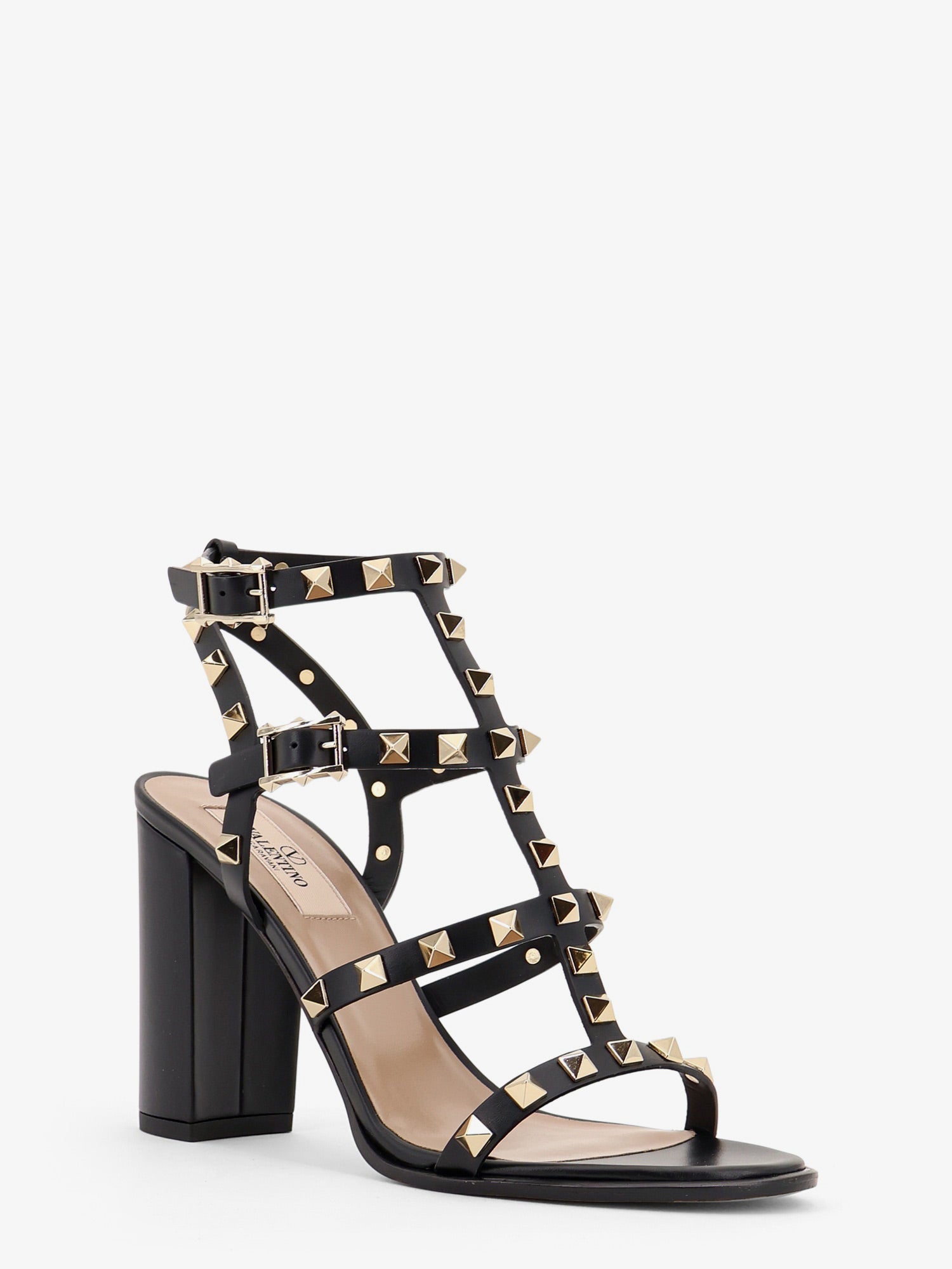Valentino Garavani Women Rockstud Leather Sandals With Iconic All-Over Studs VALENTINO GARAVANI
