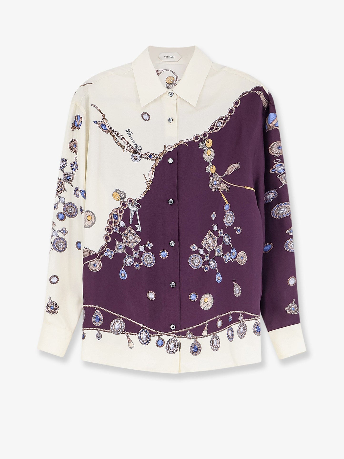 Versace Women Printed Silk Twill Shirt VERSACE