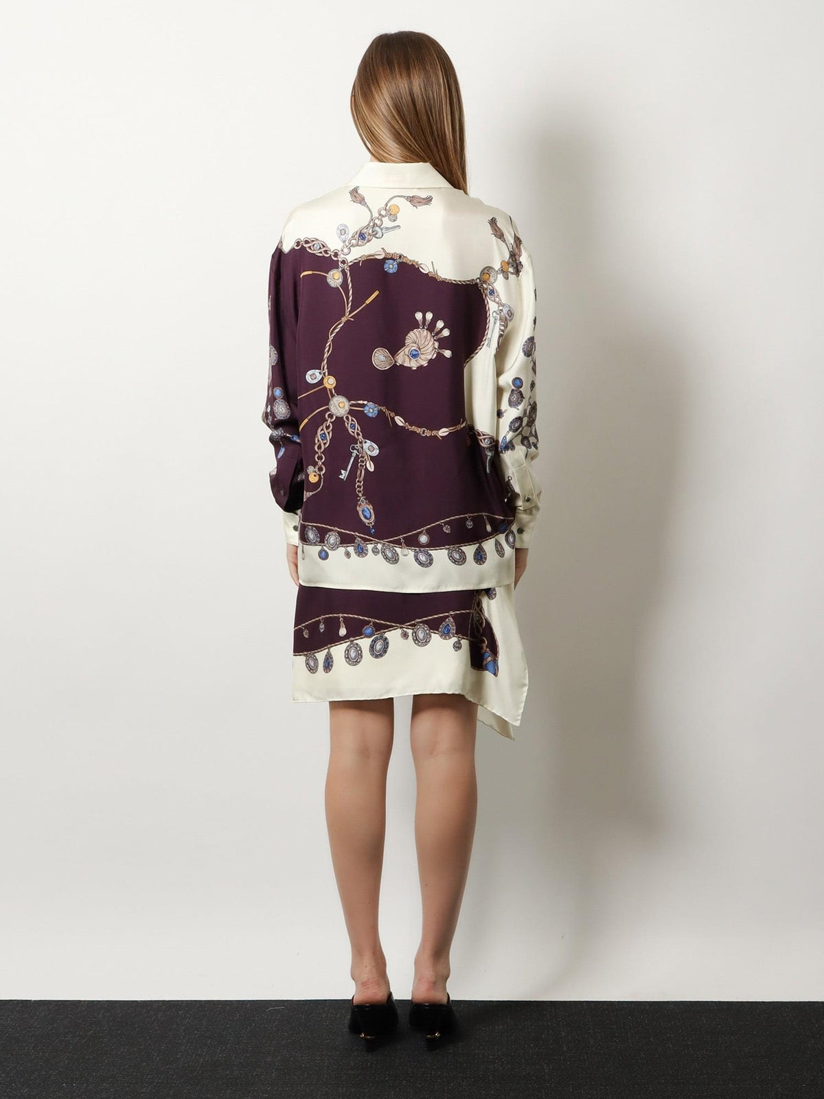 Versace Women Printed Silk Twill Shirt VERSACE
