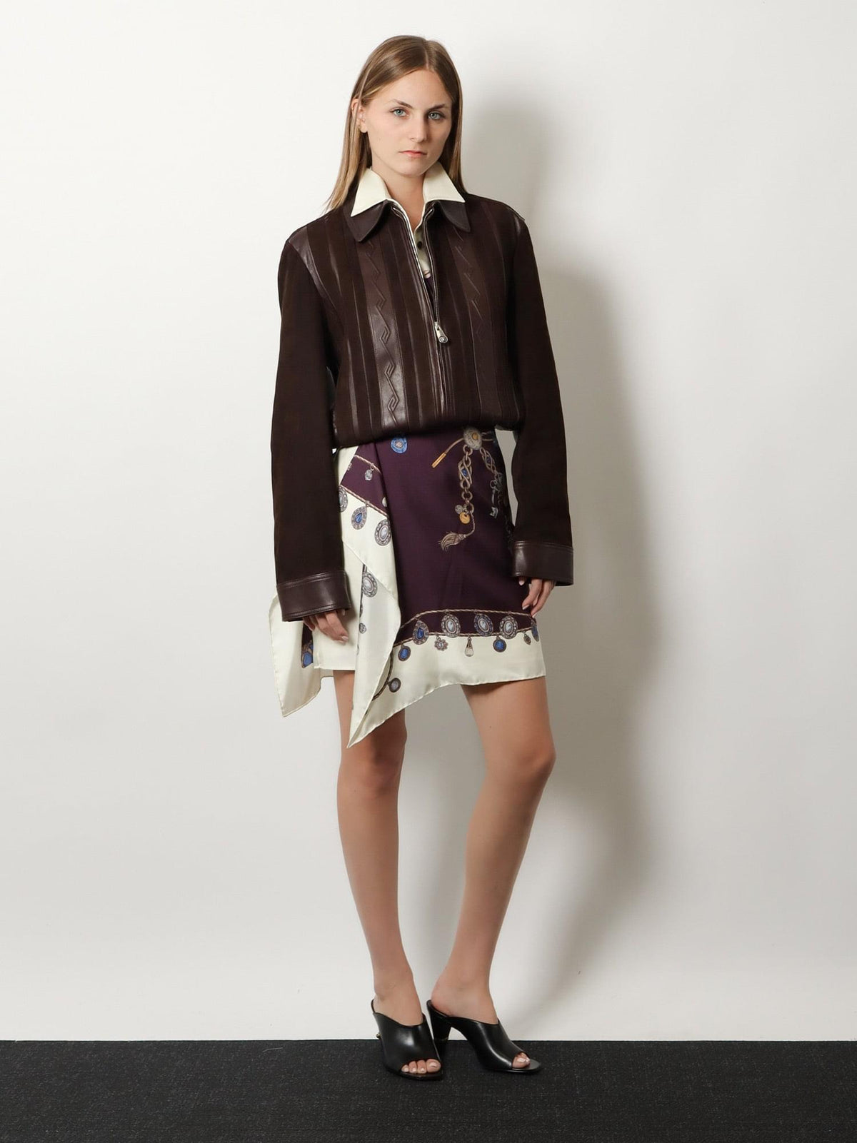 Versace Women Leather And Suede Jacket VERSACE