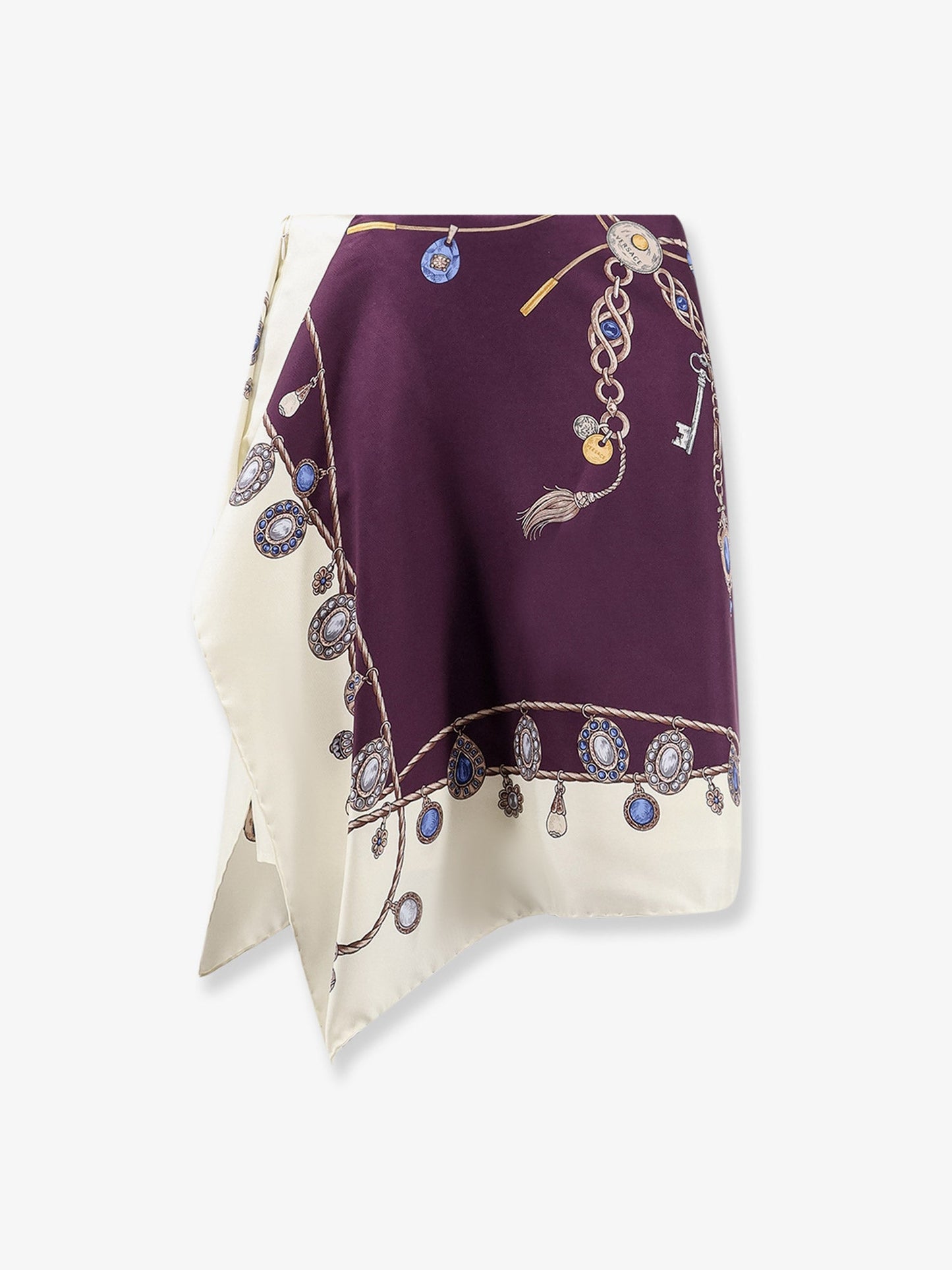 Versace Women Printed Silk Twill Miniskirt VERSACE