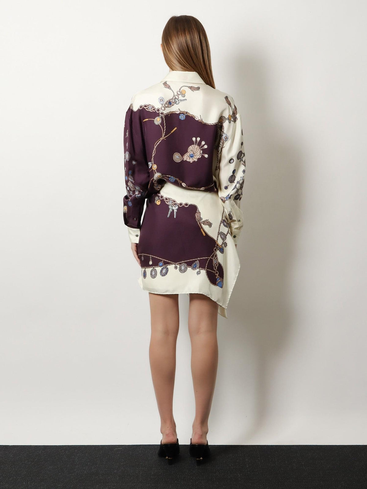 Versace Women Printed Silk Twill Miniskirt VERSACE