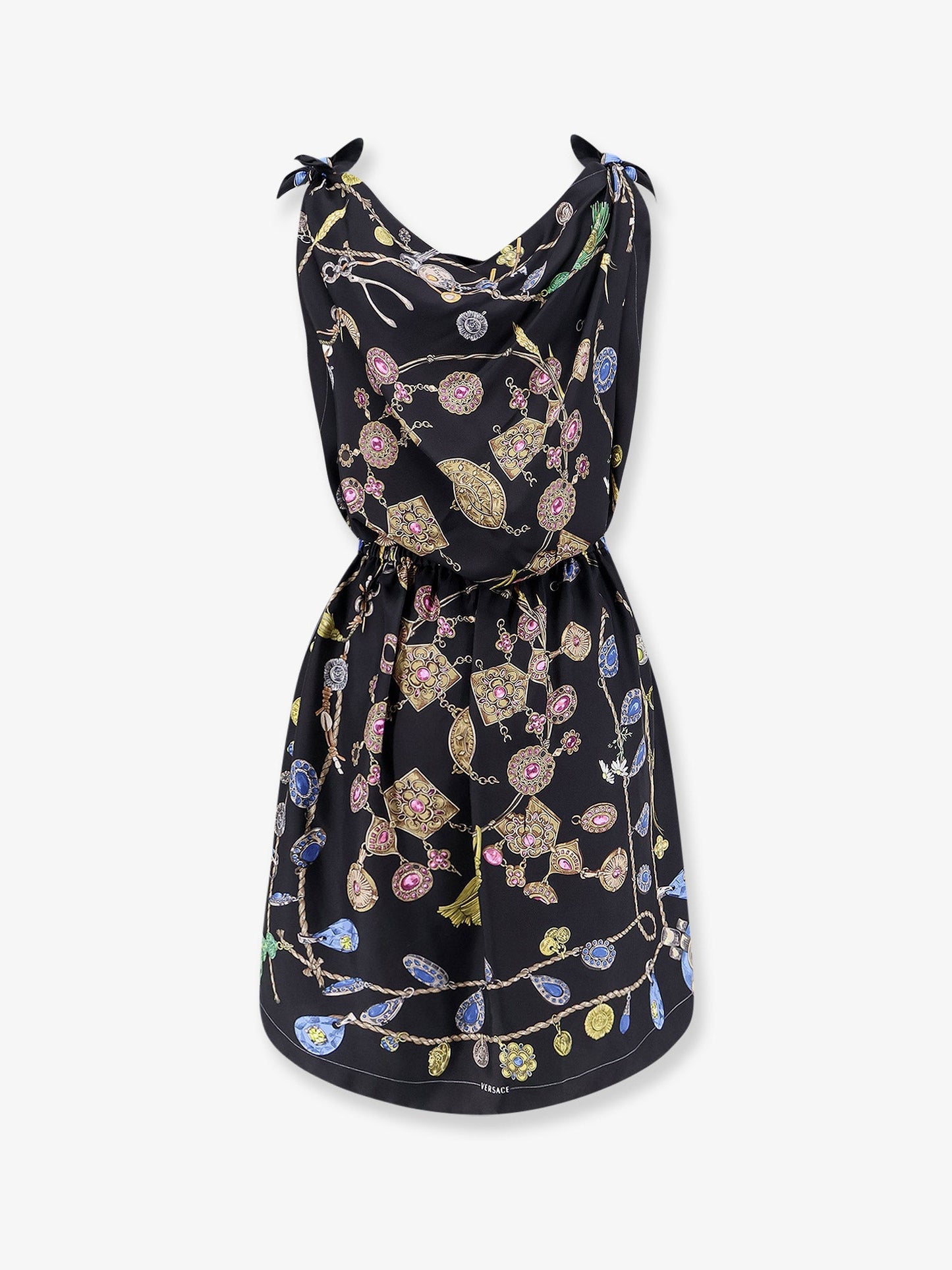 Versace Women Printed Silk Twill Midi Dress VERSACE