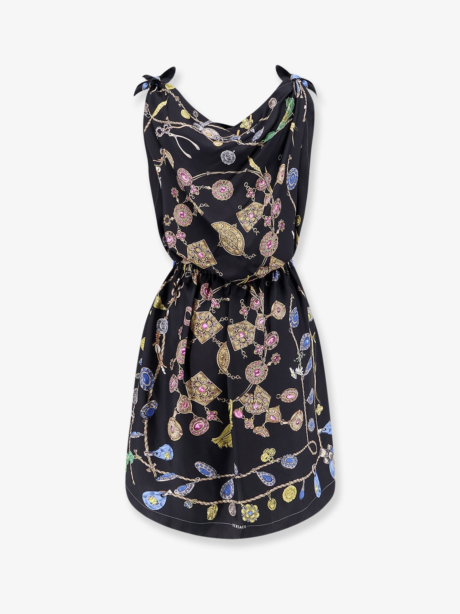 Versace Women Printed Silk Twill Midi Dress VERSACE
