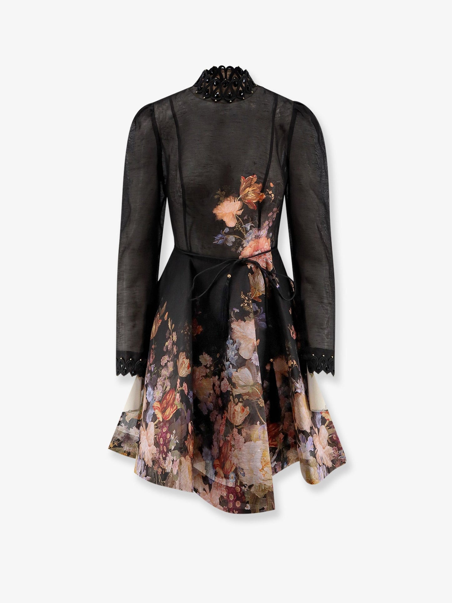 Zimmermann Women Valiant Embellish Mini Linen And Silk Dress ZIMMERMANN