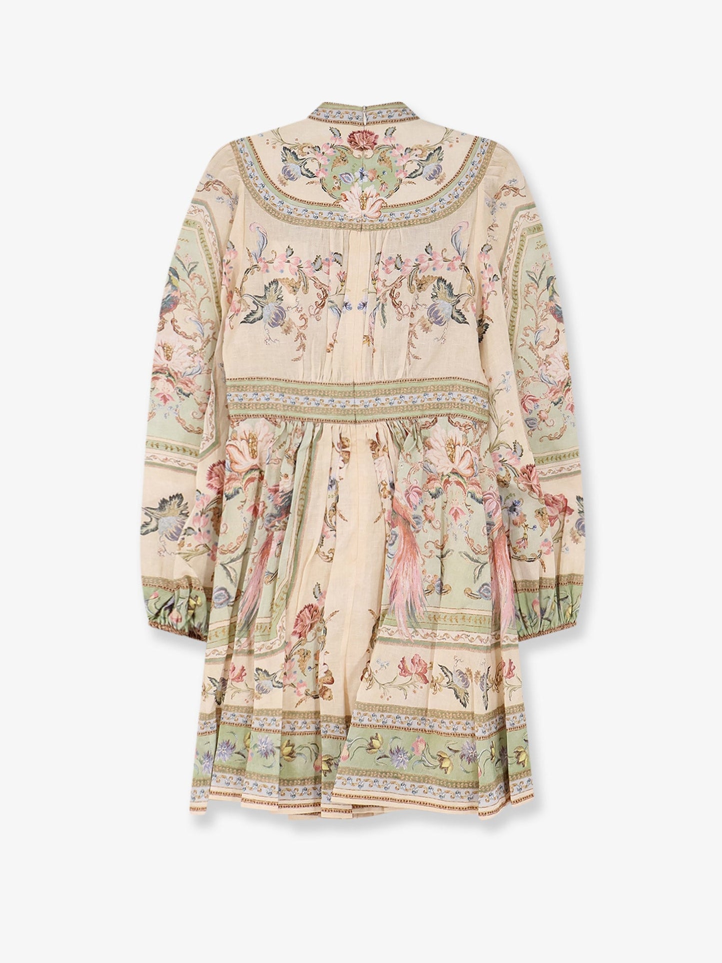 Zimmermann Women Roselight Plunge Tapestry Print Linen Dress ZIMMERMANN