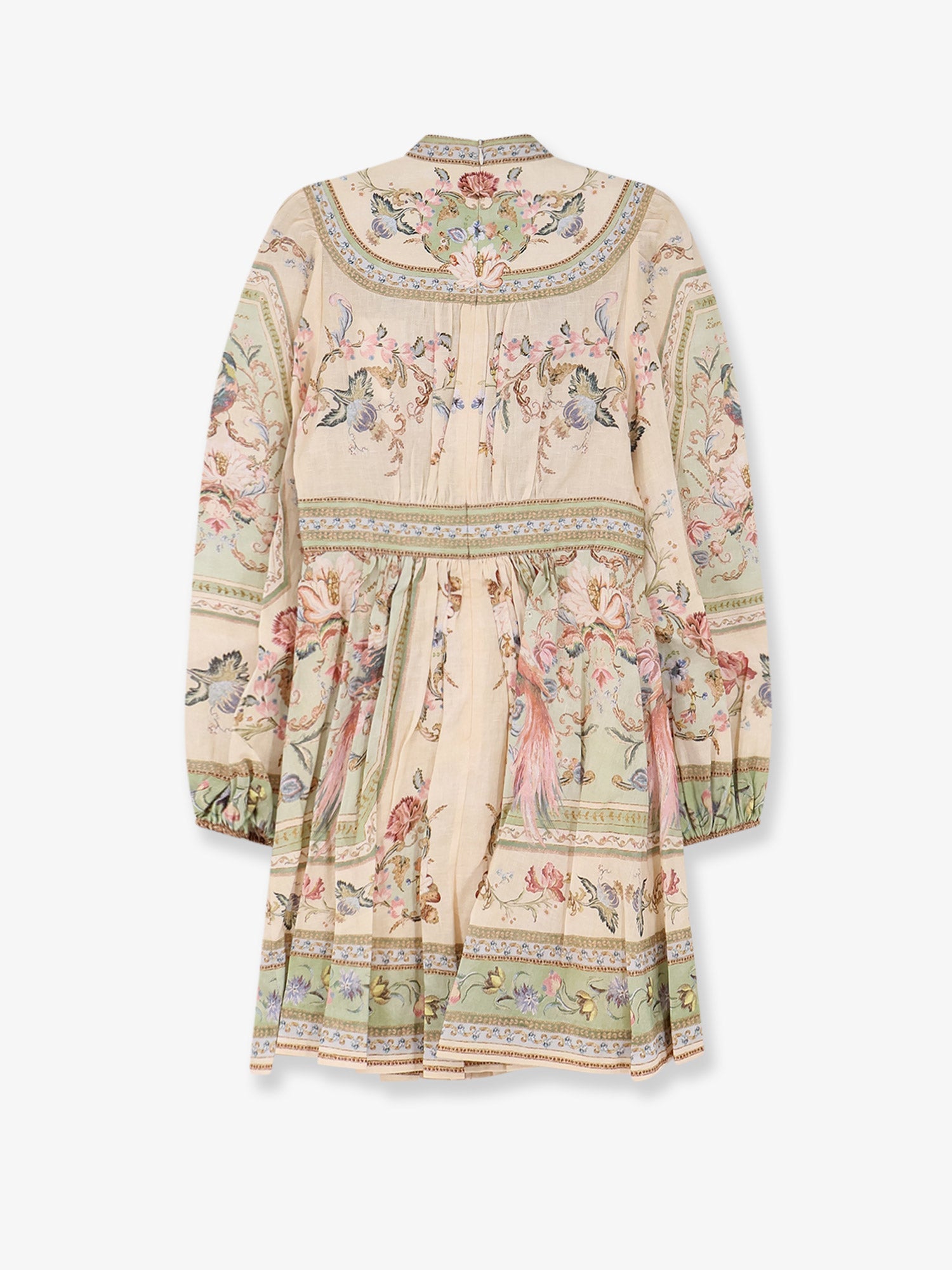 Zimmermann Women Roselight Plunge Tapestry Print Linen Dress ZIMMERMANN