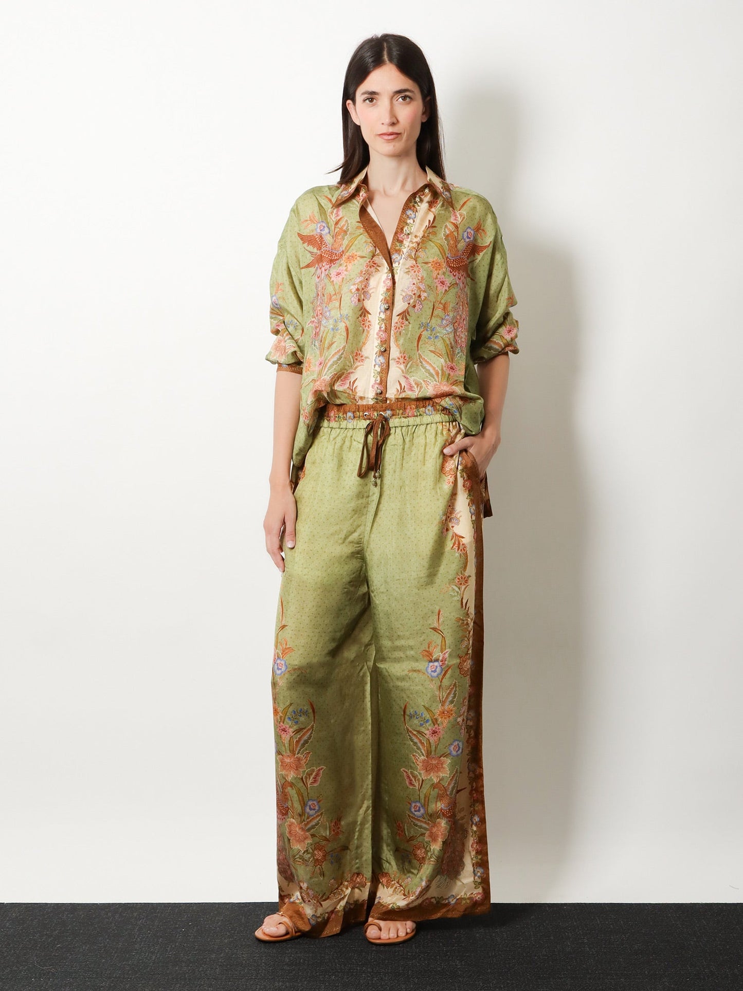 Zimmermann Women Indra Silk Trousers ZIMMERMANN