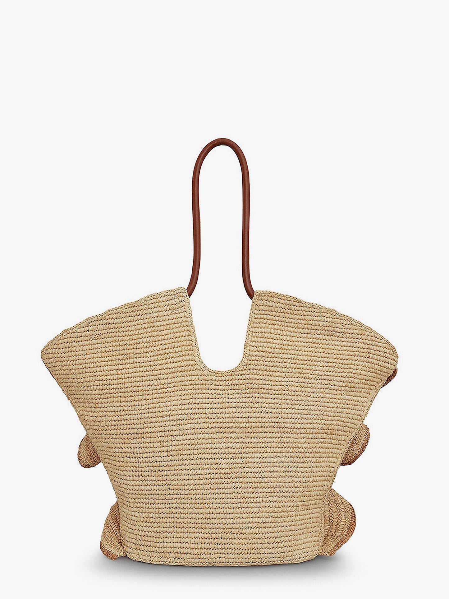 Zimmermann Women Goldentime Raffia Shoulder Bag With Ruffles ZIMMERMANN