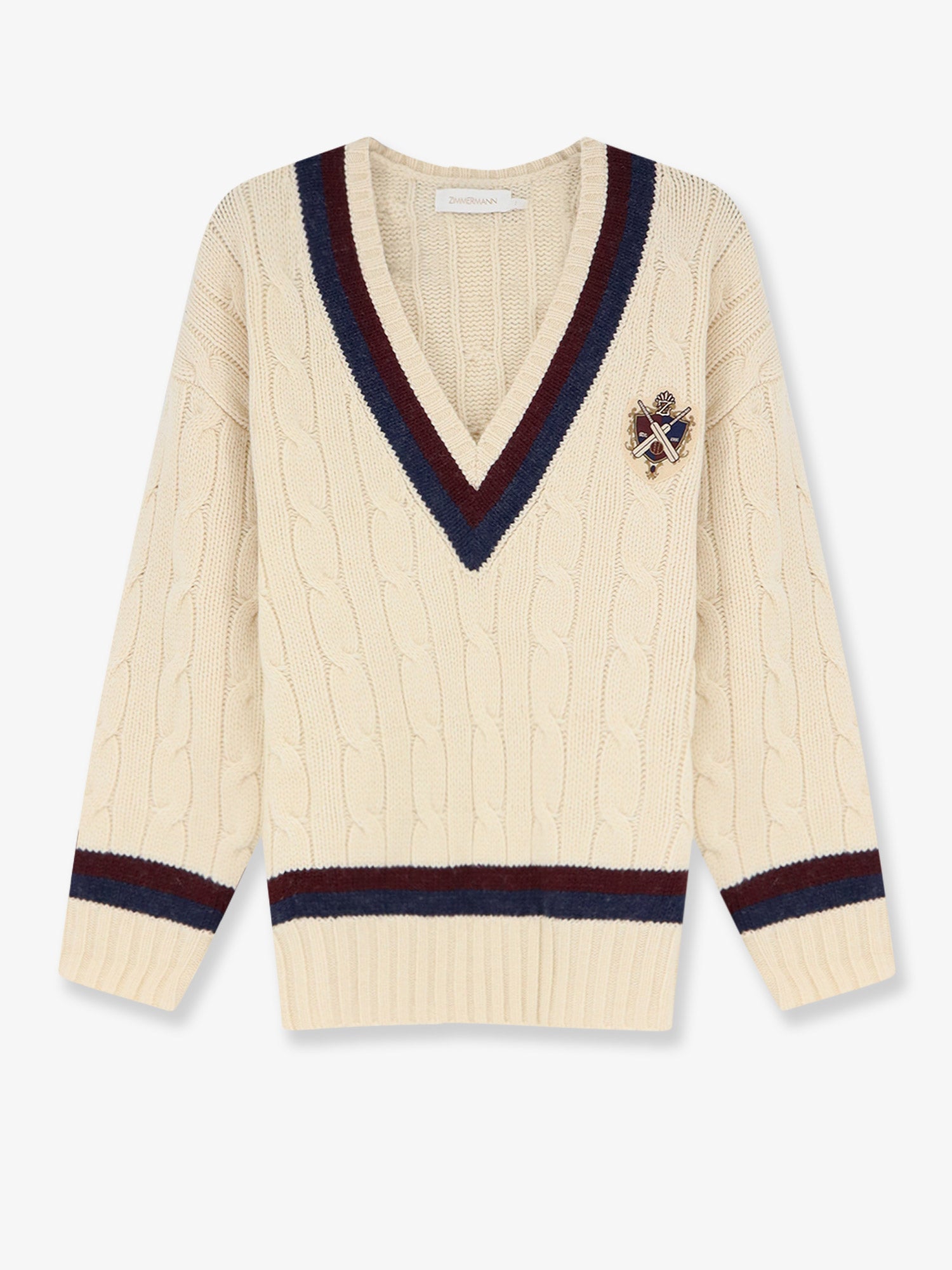 Zimmermann Women Valiant Cable Knit Wool Sweater ZIMMERMANN