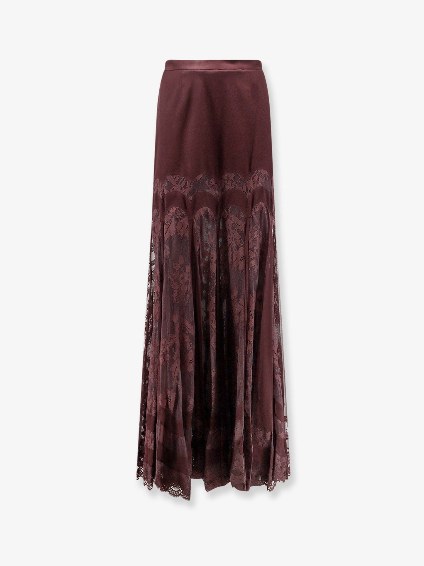 Zimmermann Women Valiant Silk And Lace Blend Long Skirt ZIMMERMANN