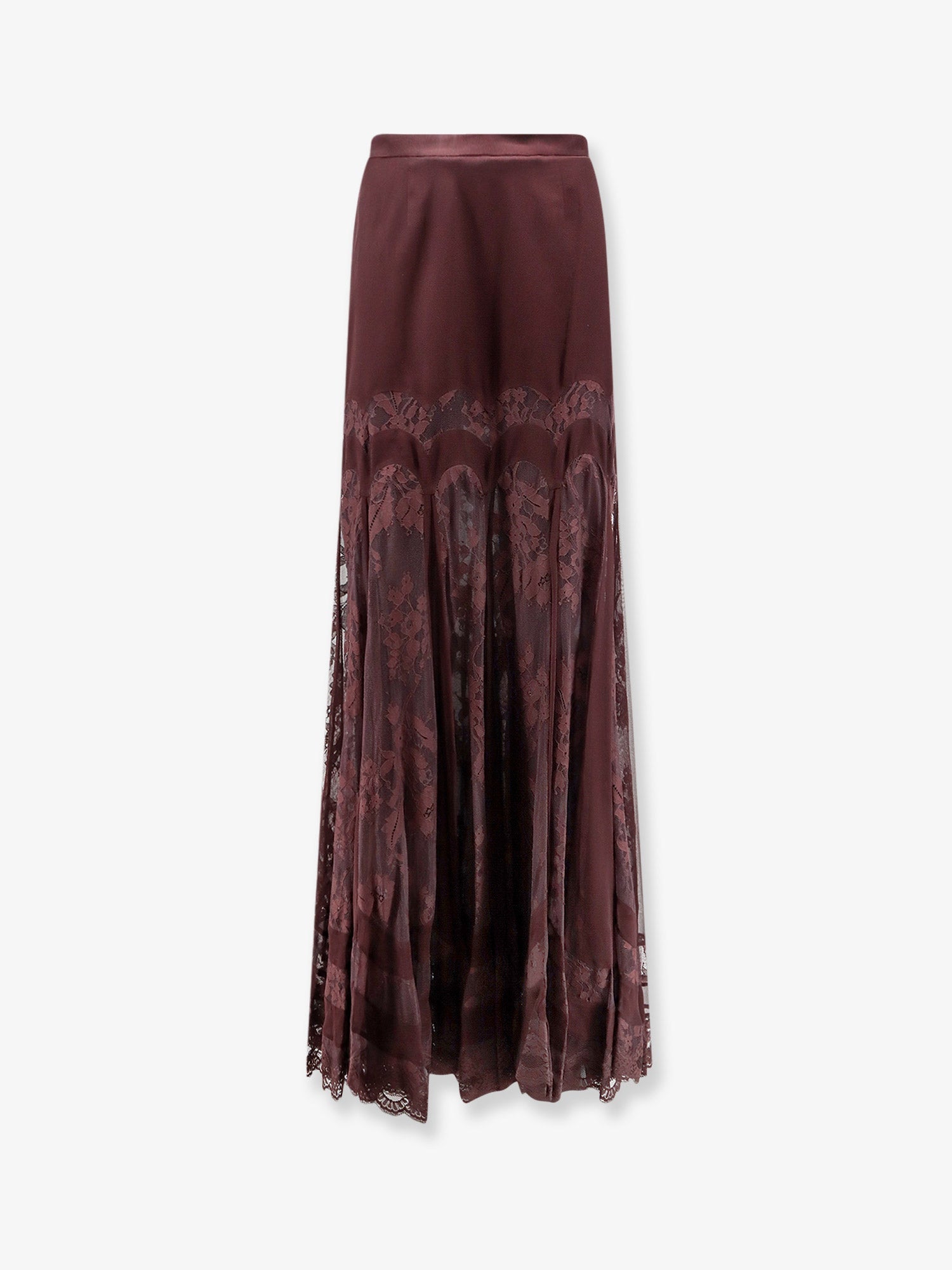 Zimmermann Women Valiant Silk And Lace Blend Long Skirt ZIMMERMANN