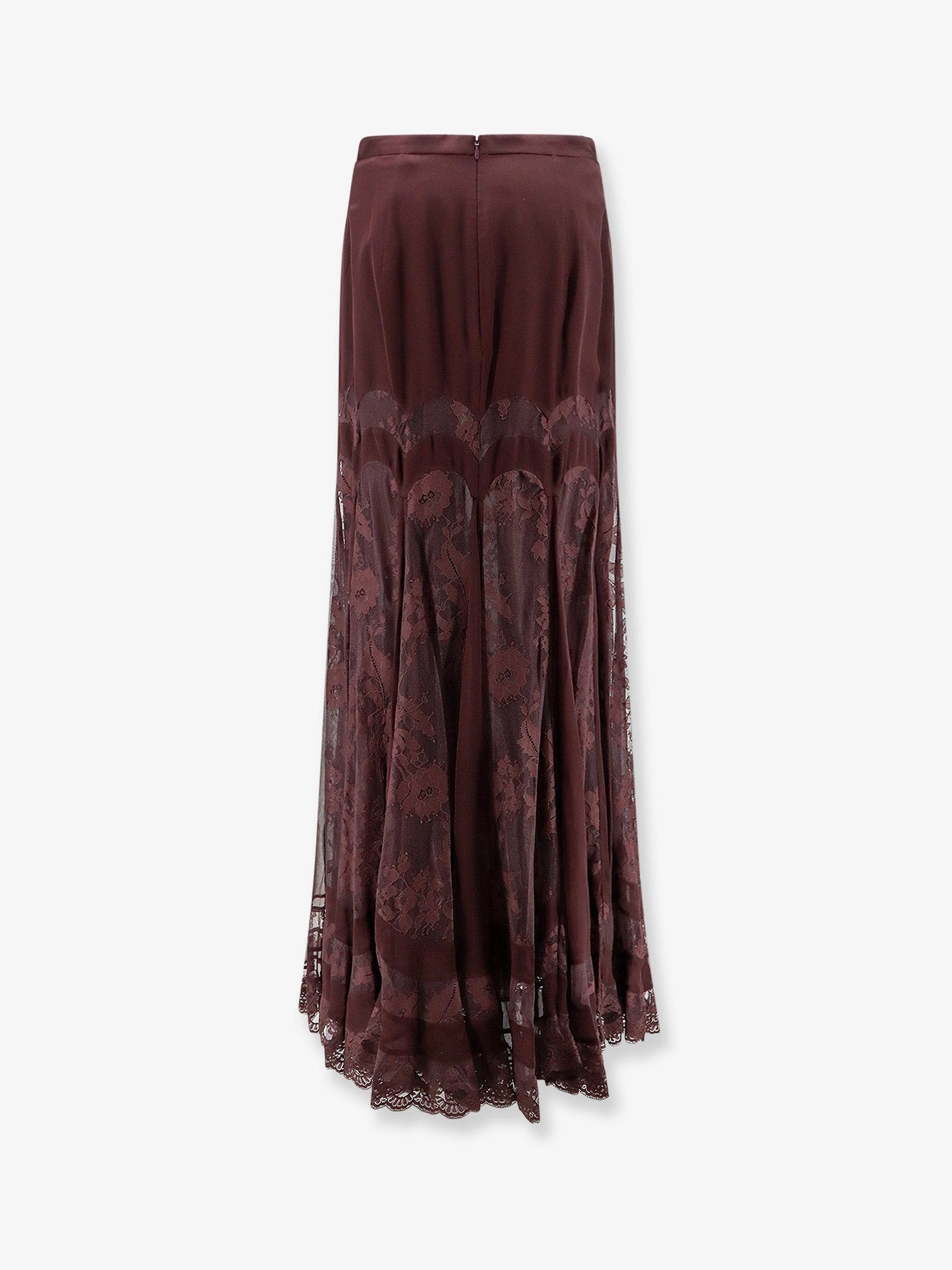 Zimmermann Women Valiant Silk And Lace Blend Long Skirt ZIMMERMANN