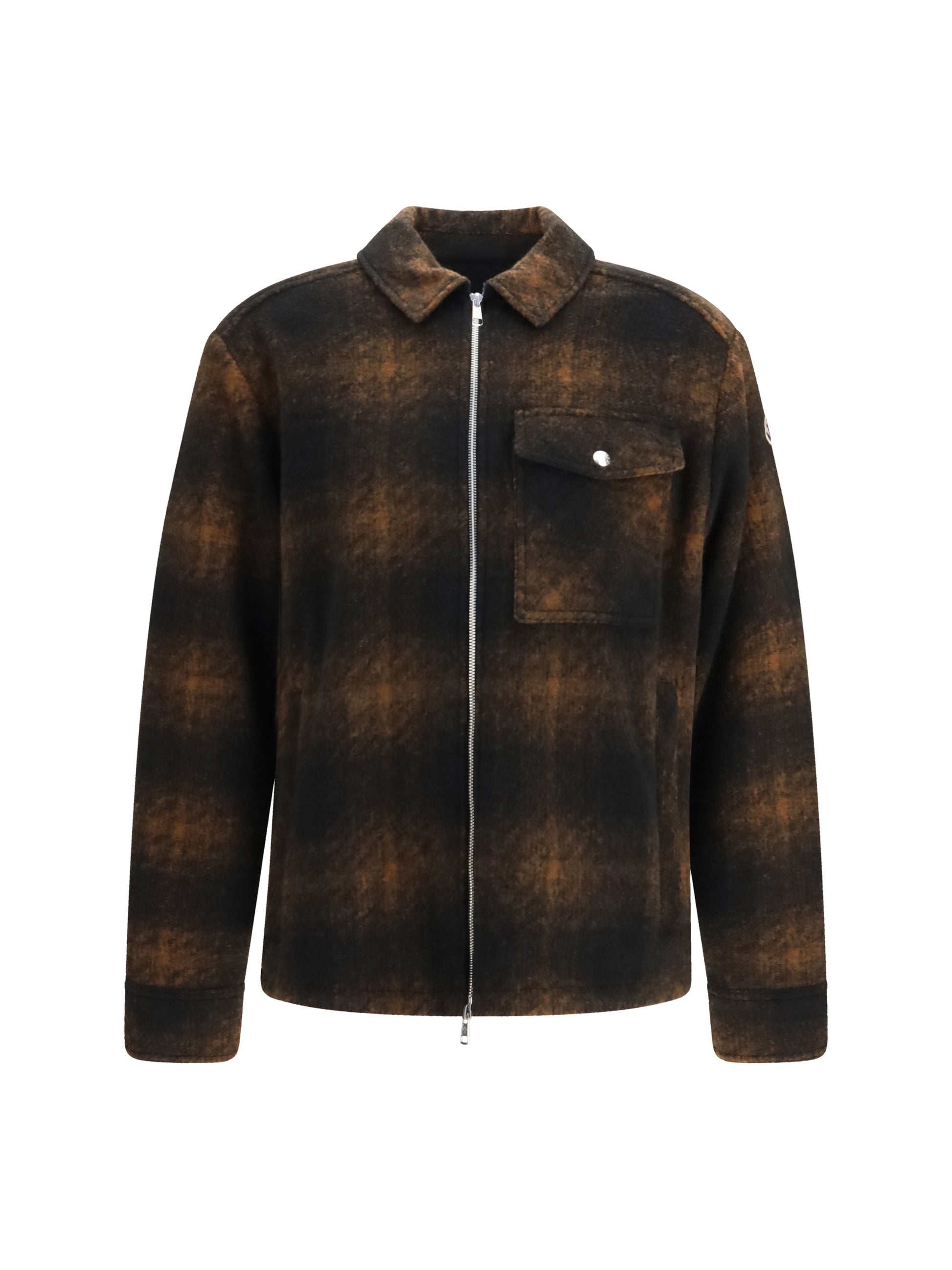 Moncler Men Embroidered Flannel Shirt MONCLER