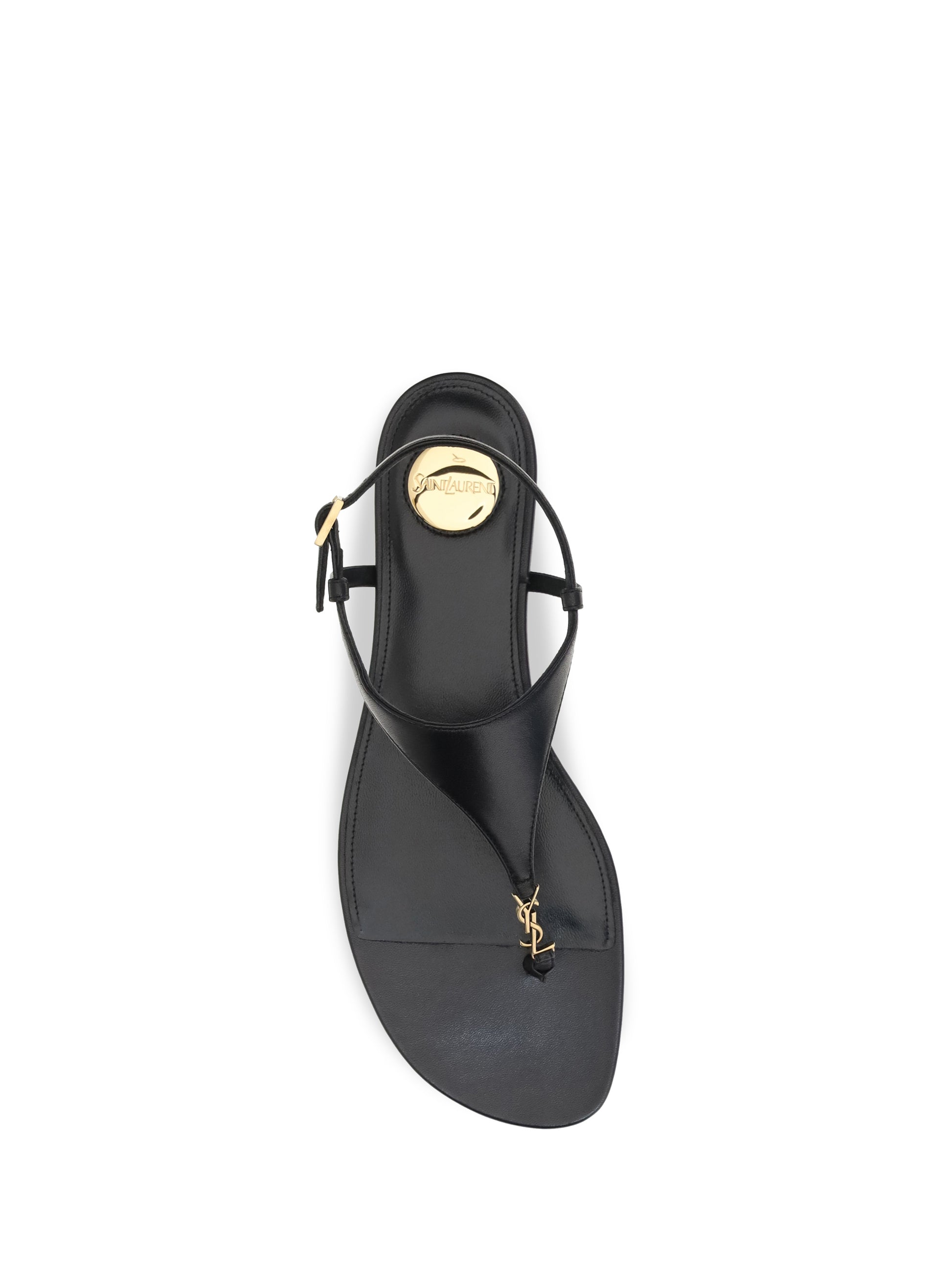 Saint Laurent Women Cassandre Leather Sandals SAINT LAURENT