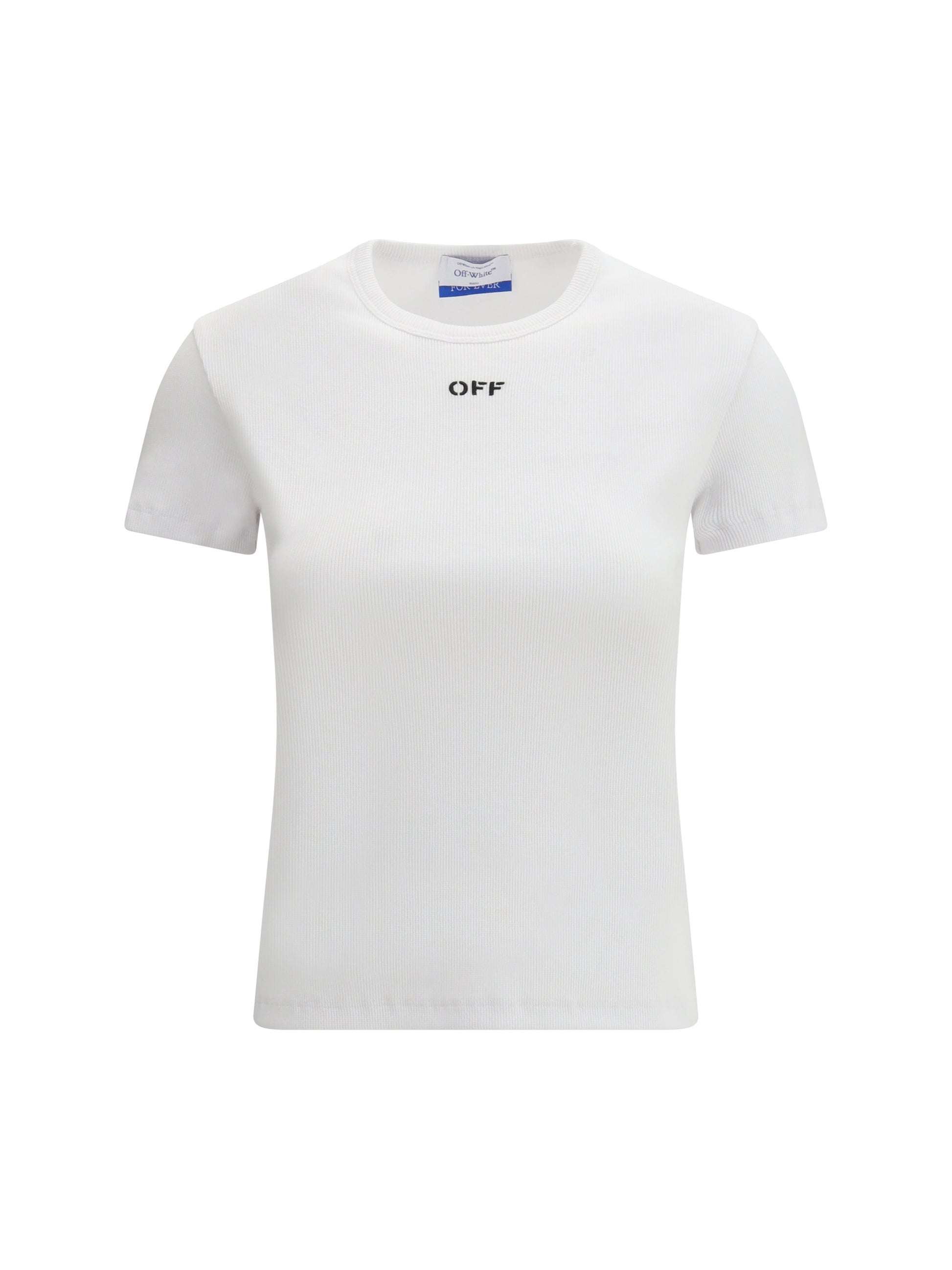 Off-White Women Off Stamp Rib Basic T-Shirt OFF-WHITE