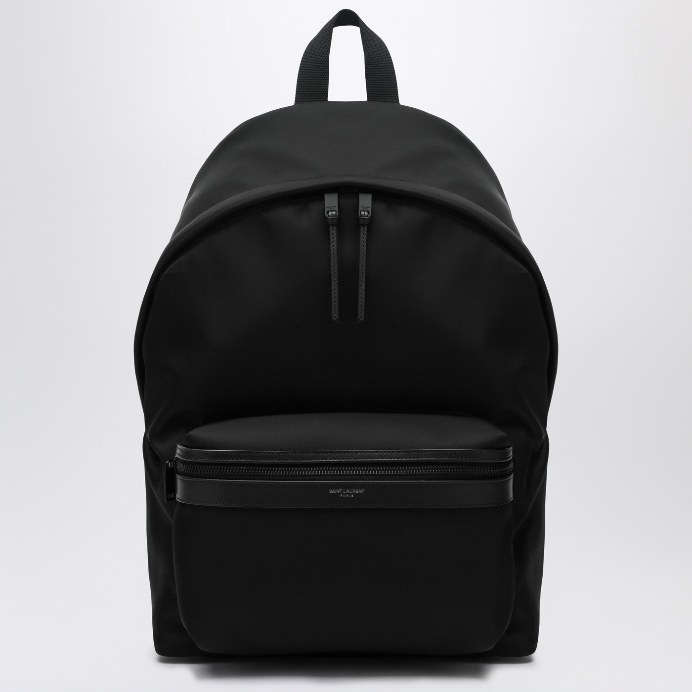 Saint Laurent Black Leather And Nylon Backpack Men SAINT LAURENT