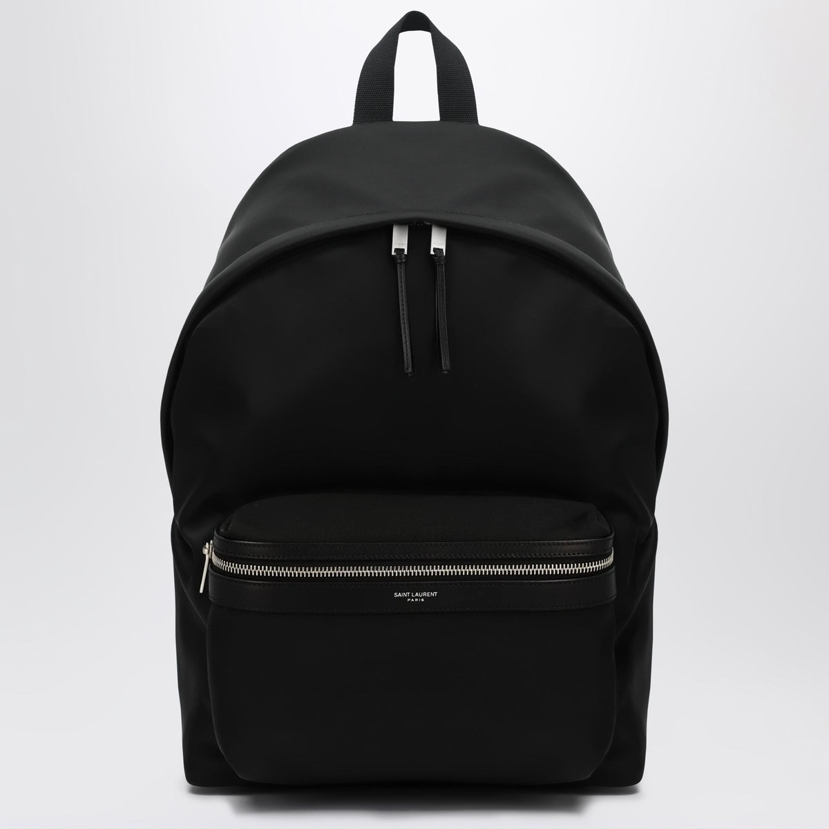 Saint Laurent Black Leather And Nylon Backpack Men SAINT LAURENT