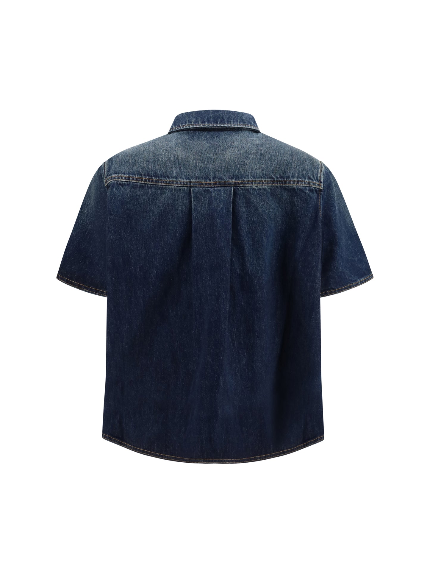 Loewe Women Short Sleeve Denim Trapeze Shirt LOEWE