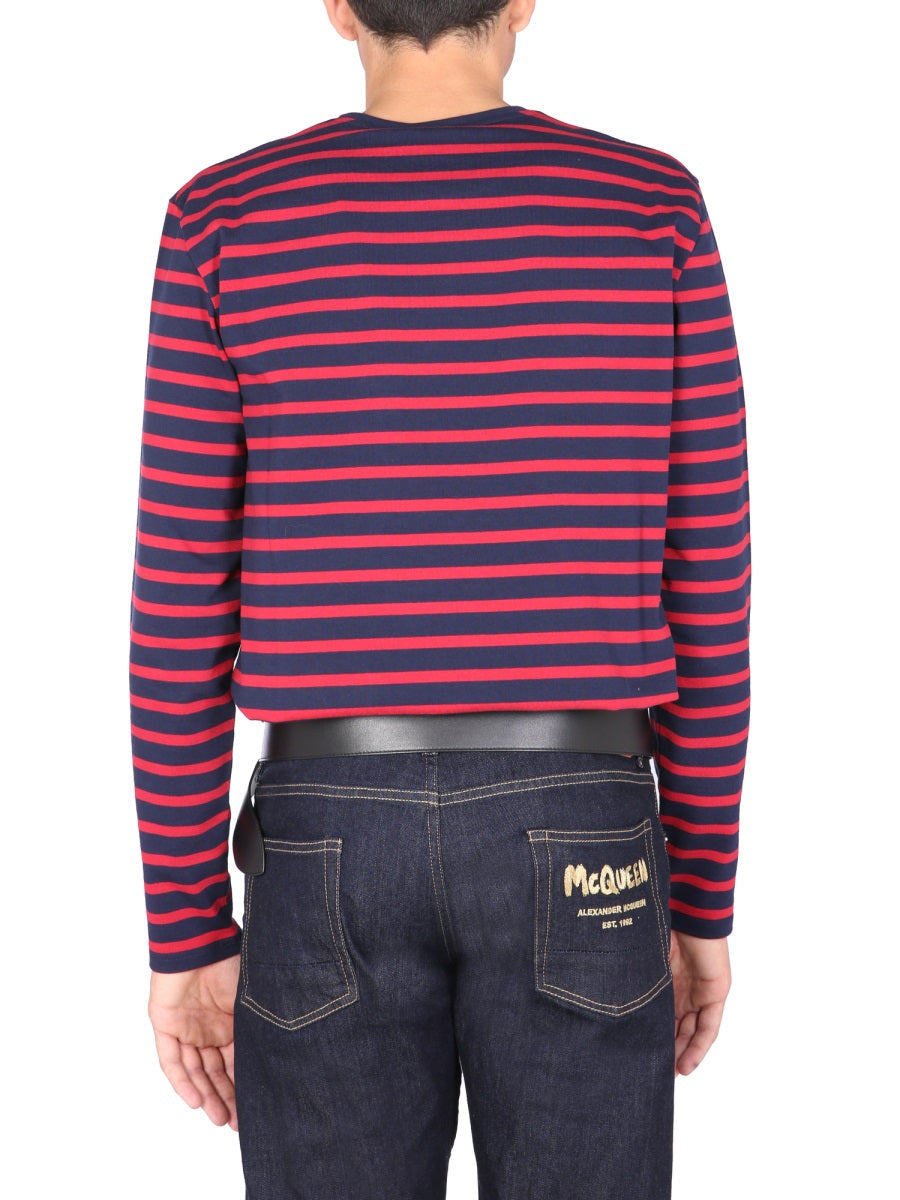 Alexander Mcqueen Men T-Shirt With Flocked Logo ALEXANDER MCQUEEN
