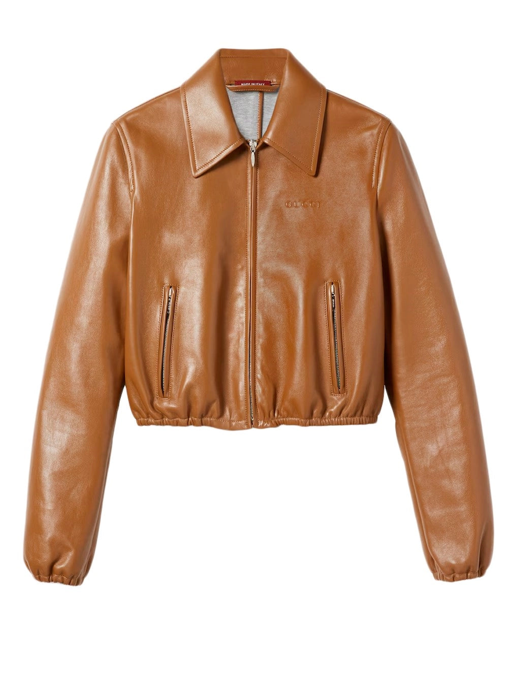 Gucci Women Leather Bomber Jacket GUCCI