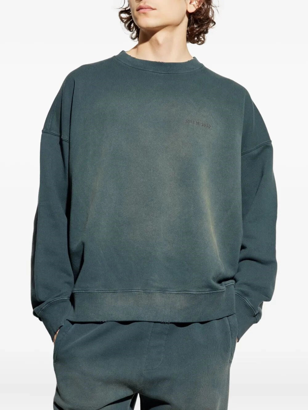 Golden Goose Men `Journey` Crew-Neck Sweatshirt With Embroidery GOLDEN GOOSE