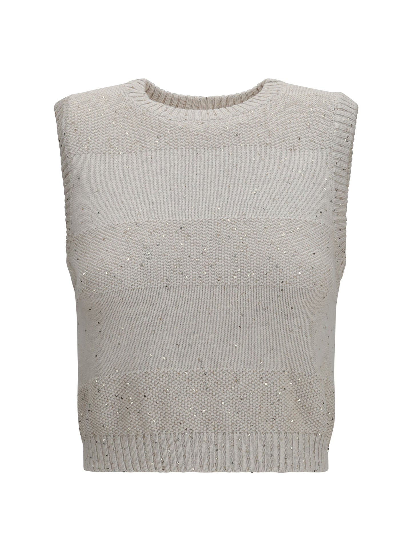 Brunello Cucinelli Women Knit And Sequin Vest BRUNELLO CUCINELLI