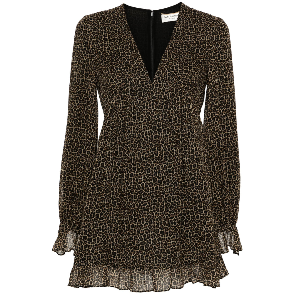 Saint Laurent Brown Dresses - Day Dresses Women SAINT LAURENT