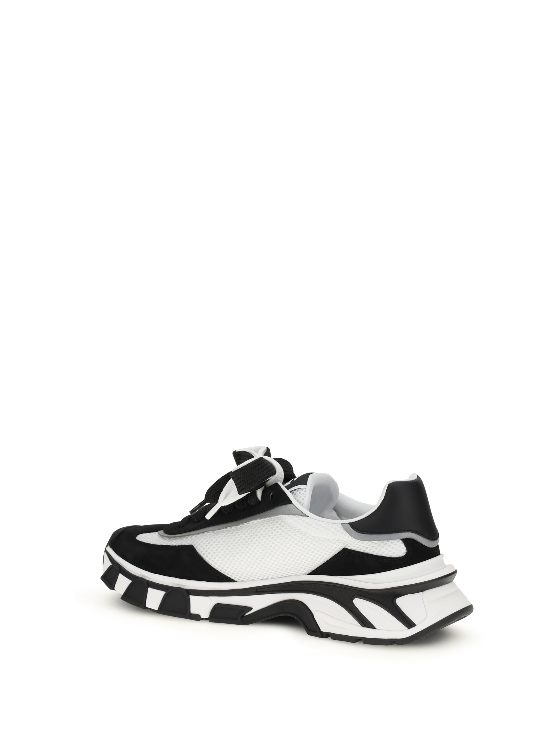 Dolce & Gabbana Men Leather And Mesh Sneakers DOLCE & GABBANA