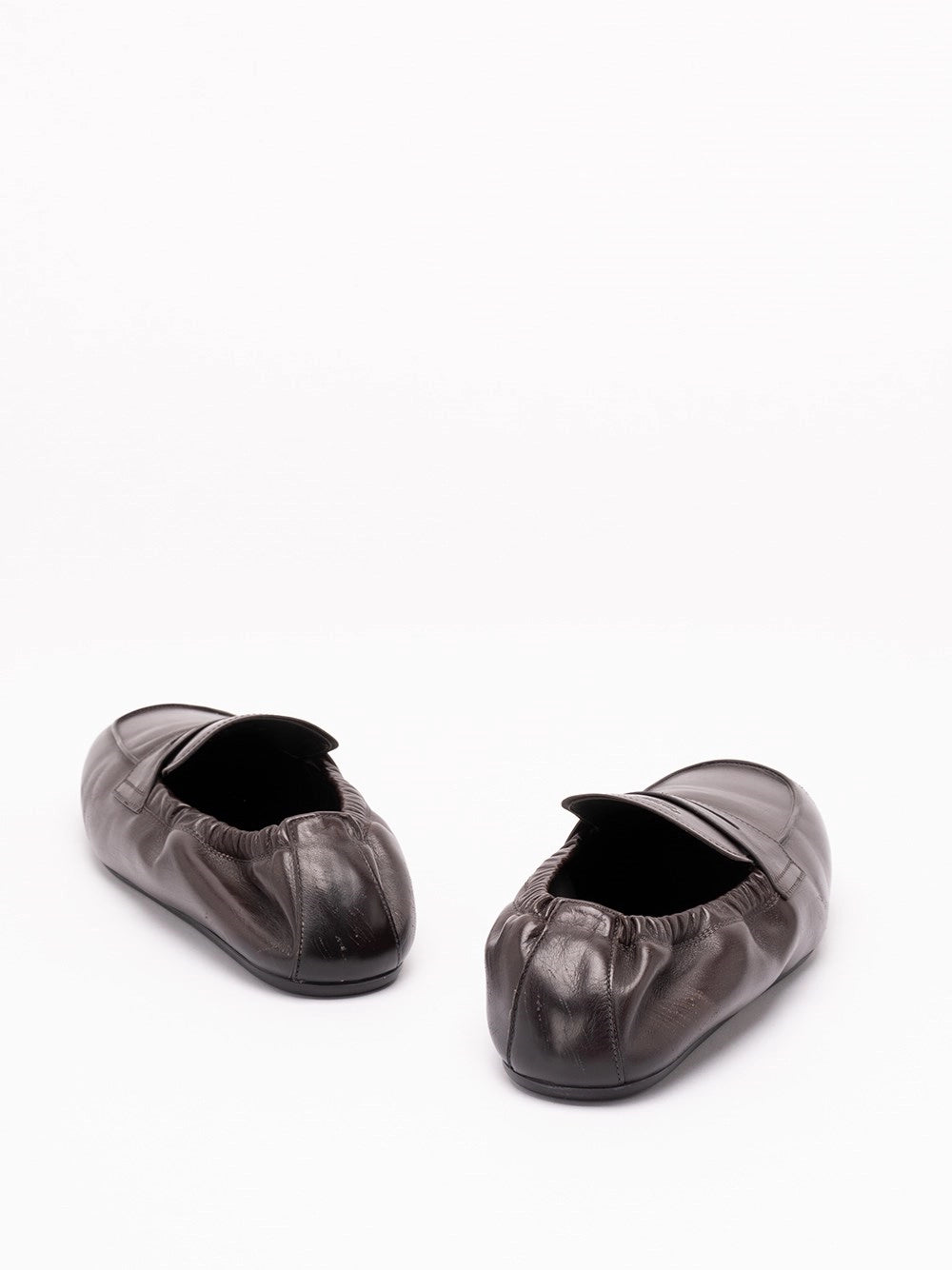 Prada Men Shuffle Antiqued Leather Loafers PRADA